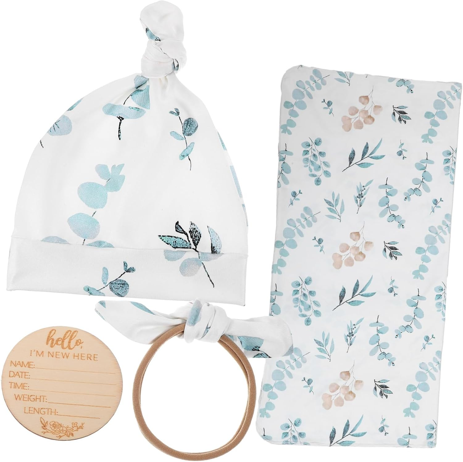 Newborn Swaddle Girl Wrap Swaddle Headband and Blanket for Boy Girl Receiving Blanket