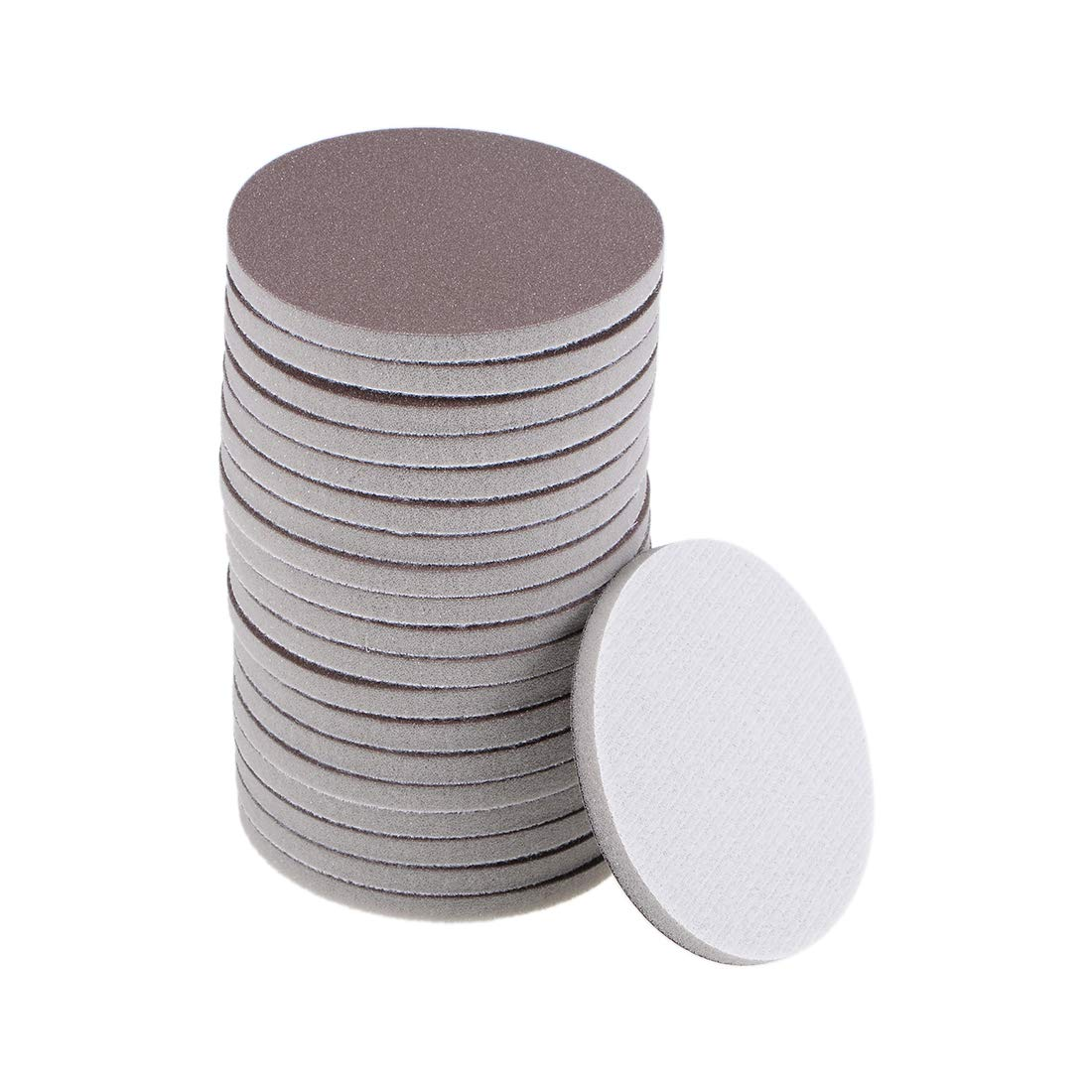 Uxcell 3-Inch Sanding Sponge Hook and Loop Sanding Disc Wet/Dry for Car Wood Drywall Metal Brown Corundum 800-1000 Grit 30 Pcs image number 3