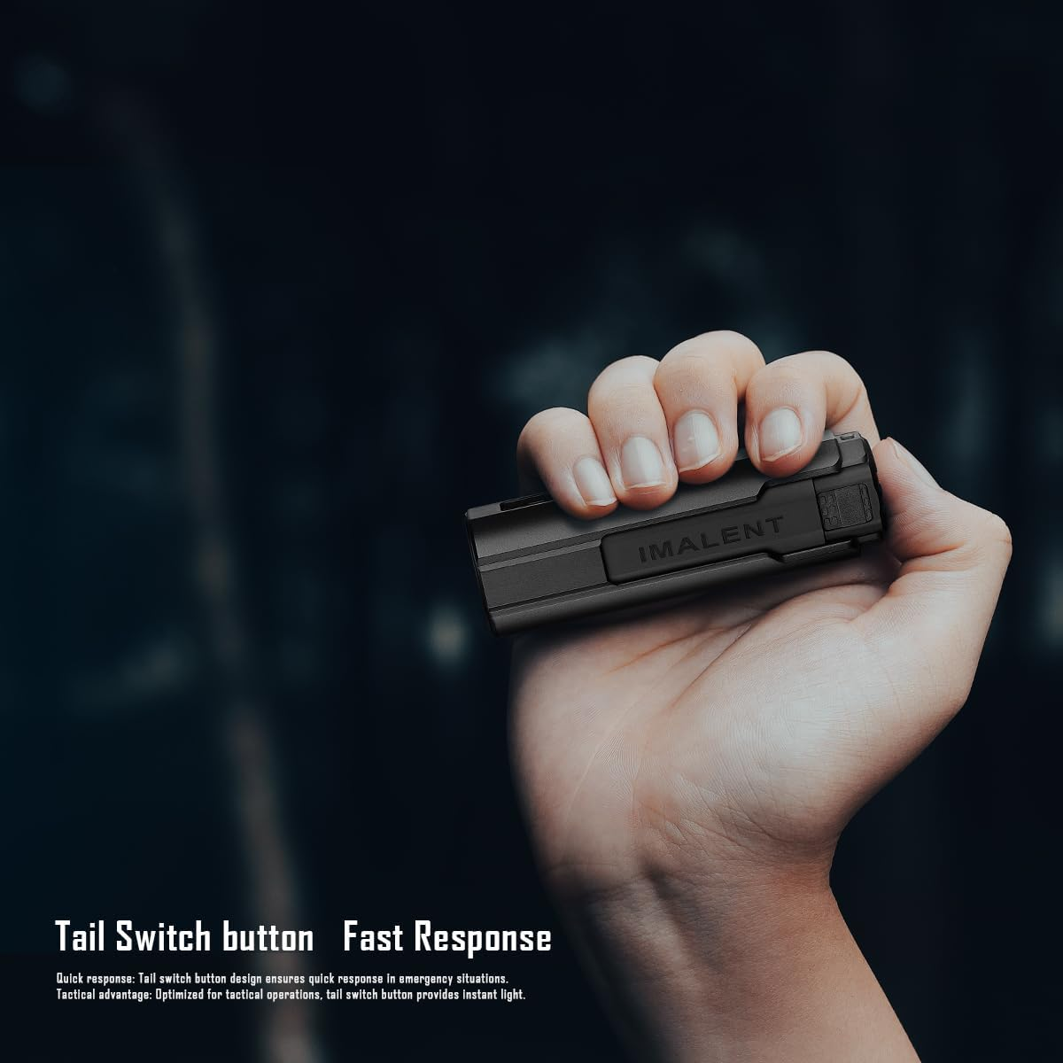 IMALENT LD35 PE 1200 Lumens Super Bright EDC Torches, 328 Meters Throw Rechargeable Handheld Pocket Waterproof LED Tactical Flashlight for Camping, Repairing, Inspection, Hiking (Black) image number 4