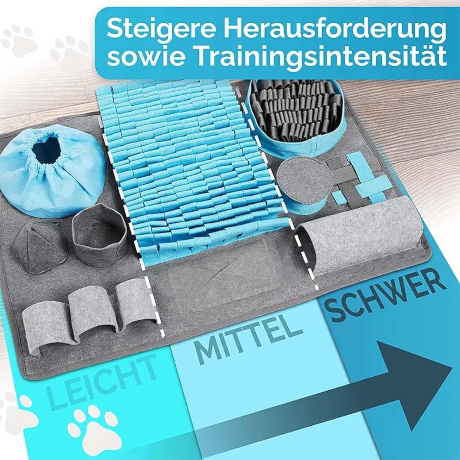 ROY Sniffing Rug for Dogs, Food Sniffing Feeding Mat - Sniffing Mat Dog, Puppy Training Mat for Slow Feeding, Dog Game Training Mat - Intelligence Toy for Dogs image number 4