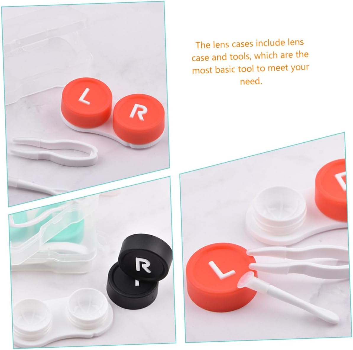 MOLUCKFU 8Pcs Cases Portable Lens Storage Box Lenses Cleaner Professional Eye Box for Travel image number 2