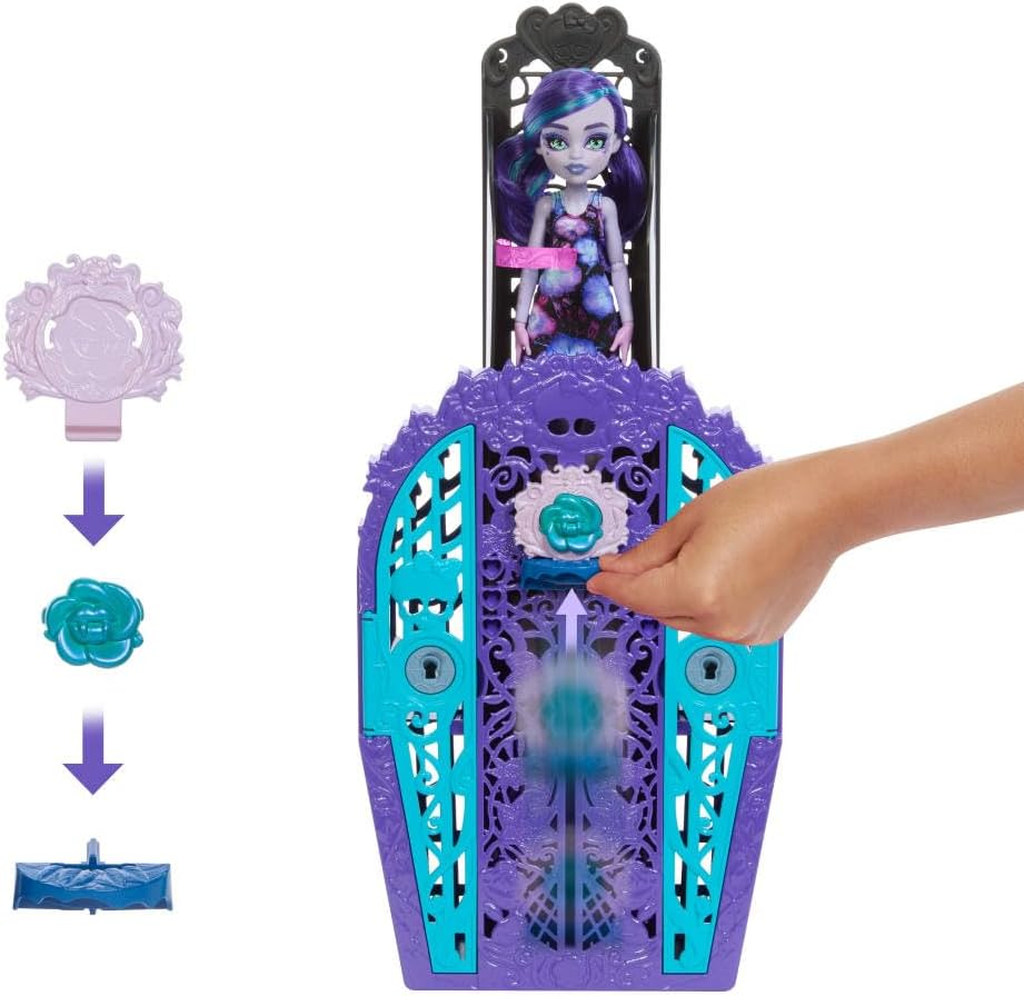 Monster High Skulltimate Secrets Doll and Accessories Set, Garden Mysteries Twyla with Reveal Closet & 19+ Tea Party Surprises like Doll Clothes image number 2