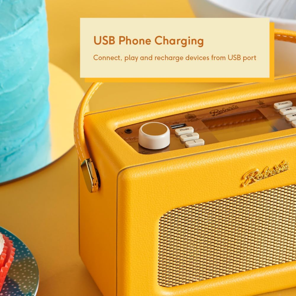 Roberts Revival Istream 3 DAB+/FM Internet Smart Radio with Bluetooth - Sunburst Yelllow - Sunburst Yellow image number 3