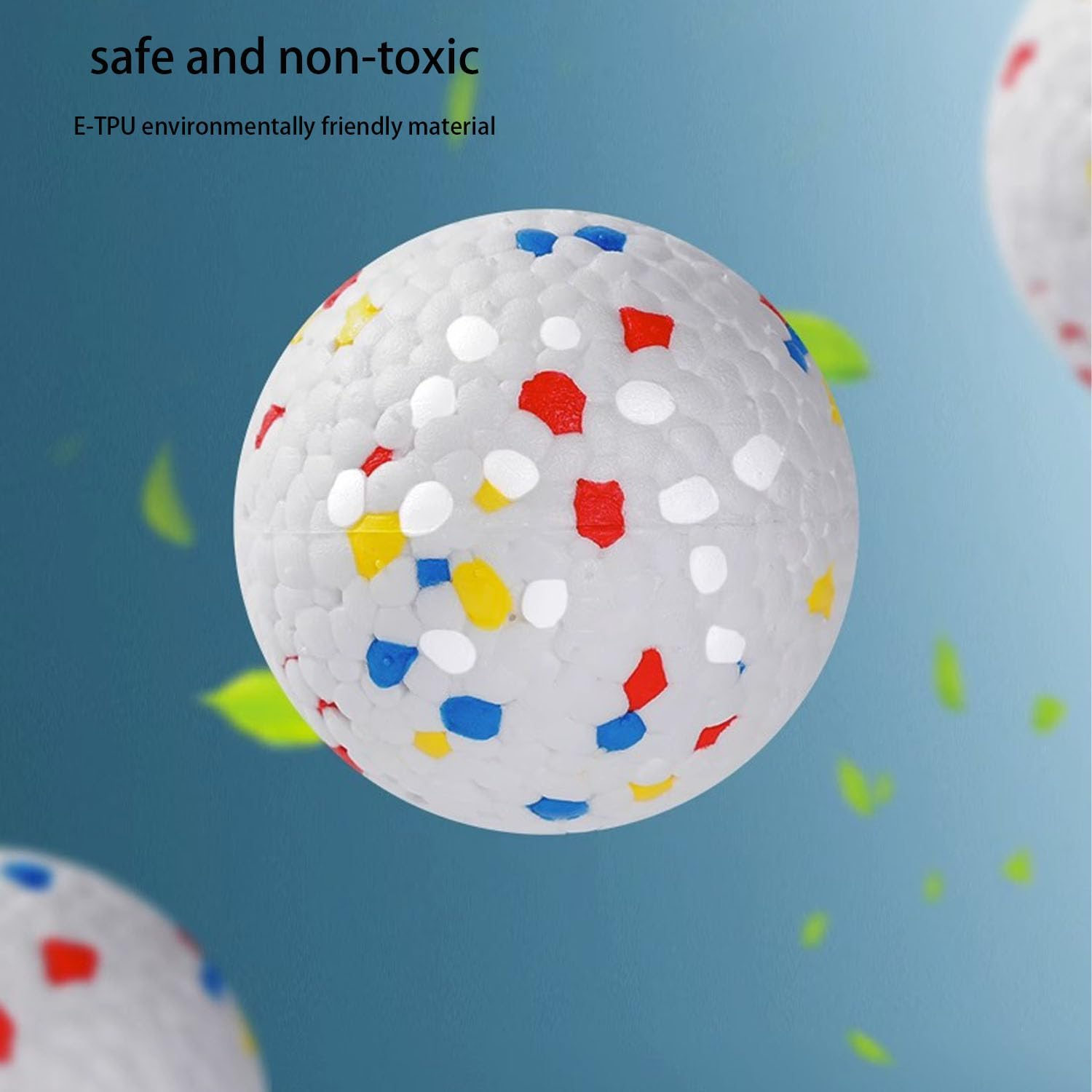 Dog Balls for Aggressive Chewers 2 Pcs, Dog Tennis Ball Toy 3 Inch Interactive Durable Dog Chew Balls image number 4