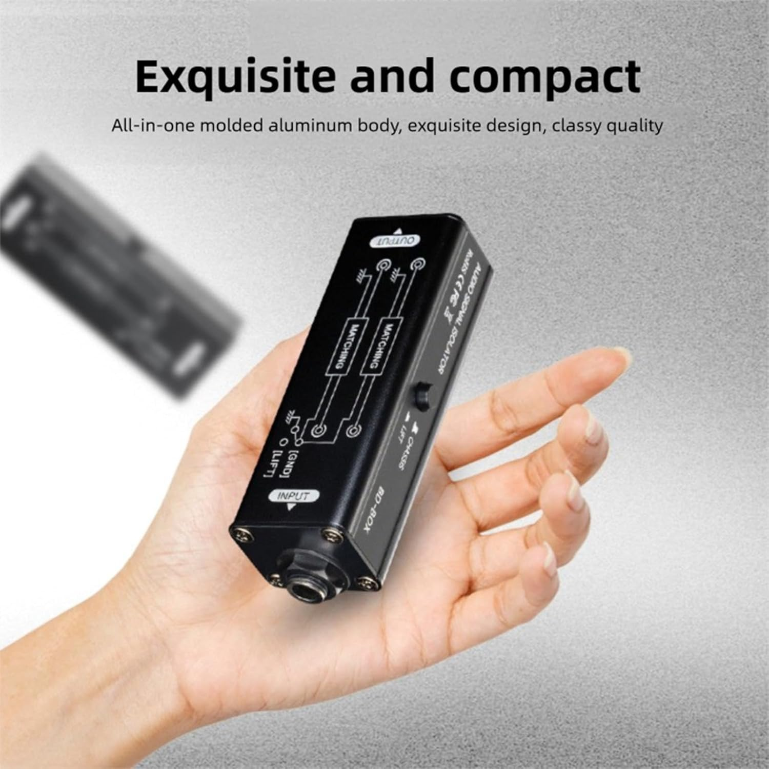 Generic Ground Loop Noise Isolator, Noise Filter for Car Audio Home Stereo System, Professional Hum Eliminator with 6.35Mm Jack image number 4