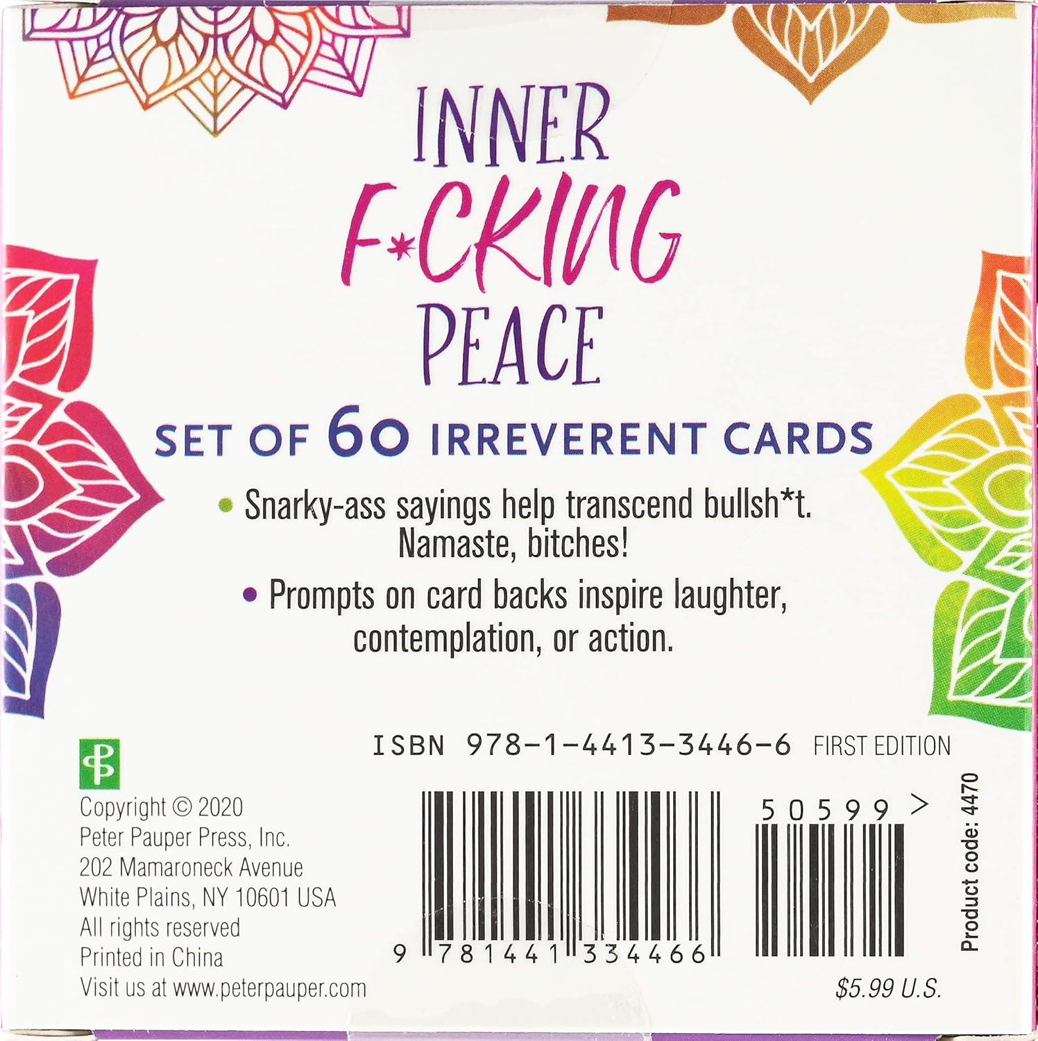 Inner Fucking Peace Motivational Card Deck (60 Pack) image number 5