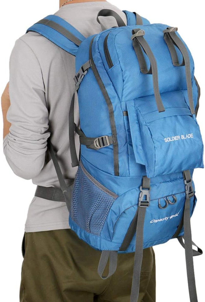 45L Camping Hiking Backpack Large Ty Mountaineering Pack Waterproof Travel Backpack Grass Green image number 3