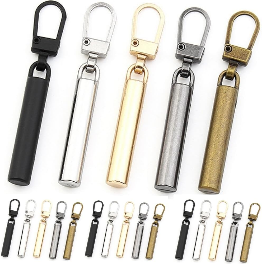 Jindizi 20Pcs Multifunctional Zipper Heads Replacement Kit for Jackets and More - Durable Zipper Heads image number 4
