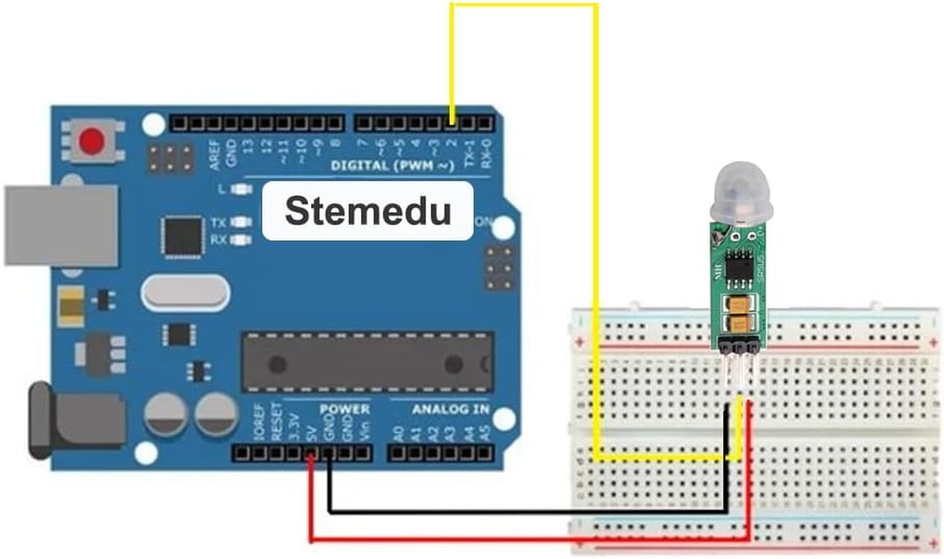 Stemedu HC-SR505 Mini Infrared PIR Motion Sensor, Micro IR Pyroelectric Human Movement Detector Sensors Module (Pack of 5) image number 2