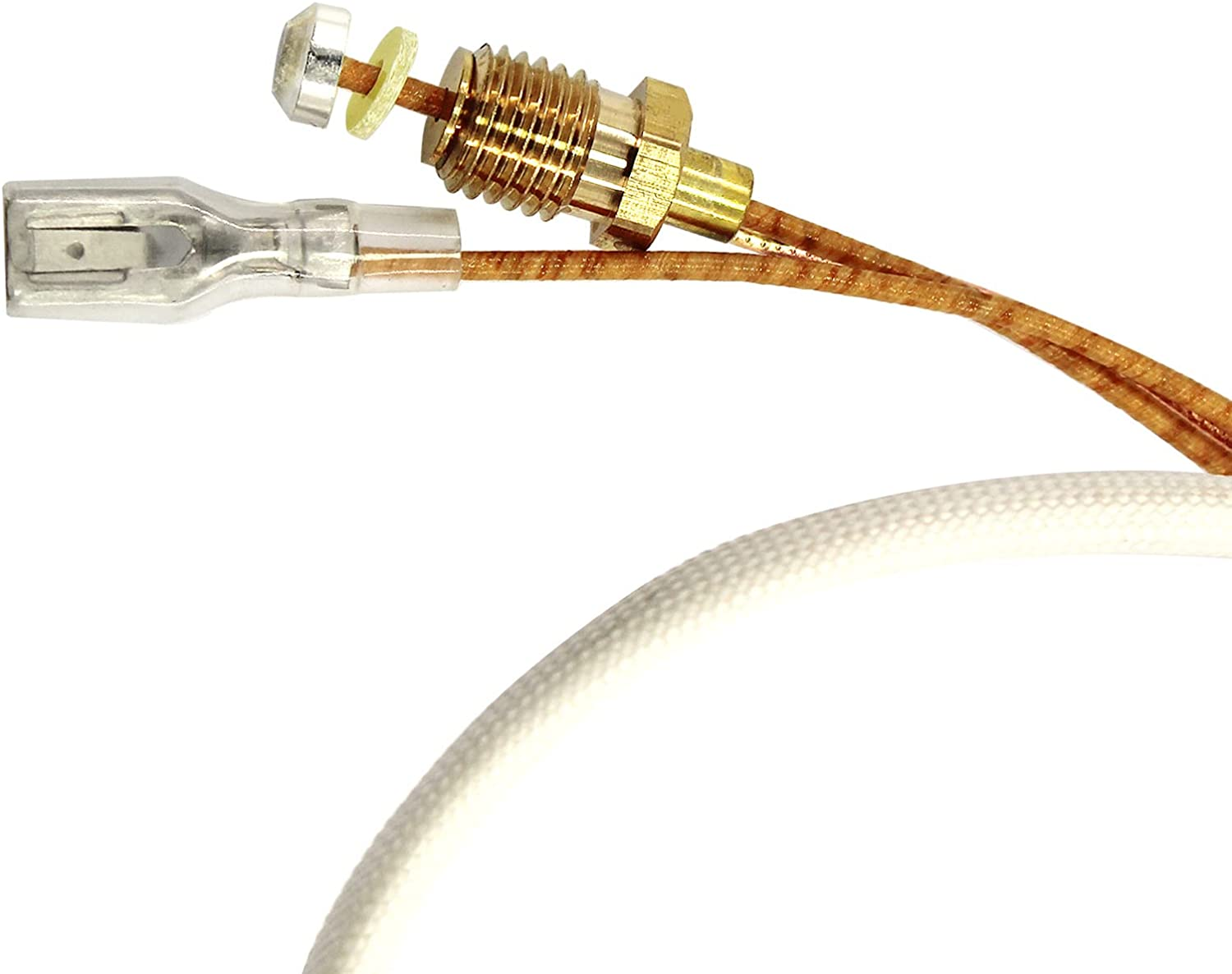 MENSI Outdoor Propane Gas Patio Heater Replacement Parts Thermo Coupler M8*1 (Non-Thread Type with 4.8Mm Terminals)