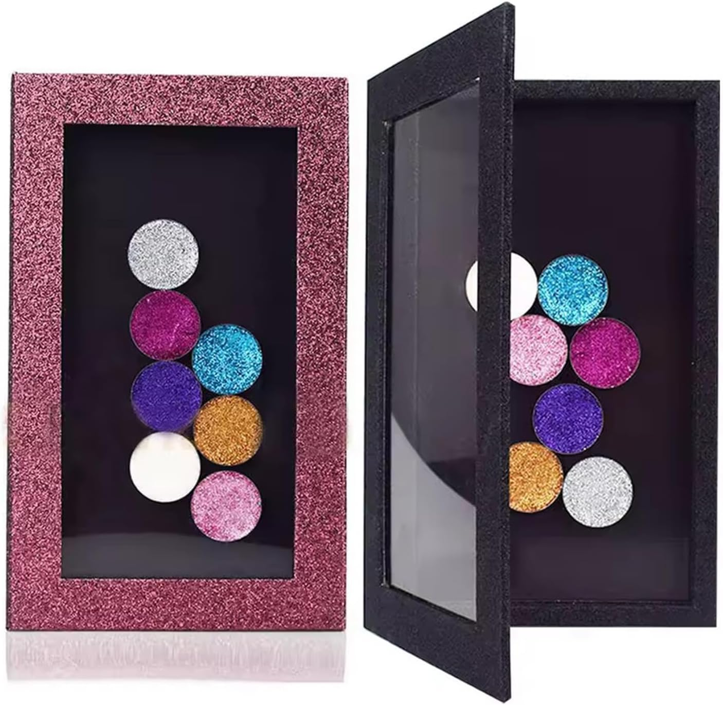 2 PCS DIY Empty Magnetic Eyeshadow Palette Black Glitter Fashion Makeup Tool Eye Shadow Plate Blusher Cosmetics image number 6