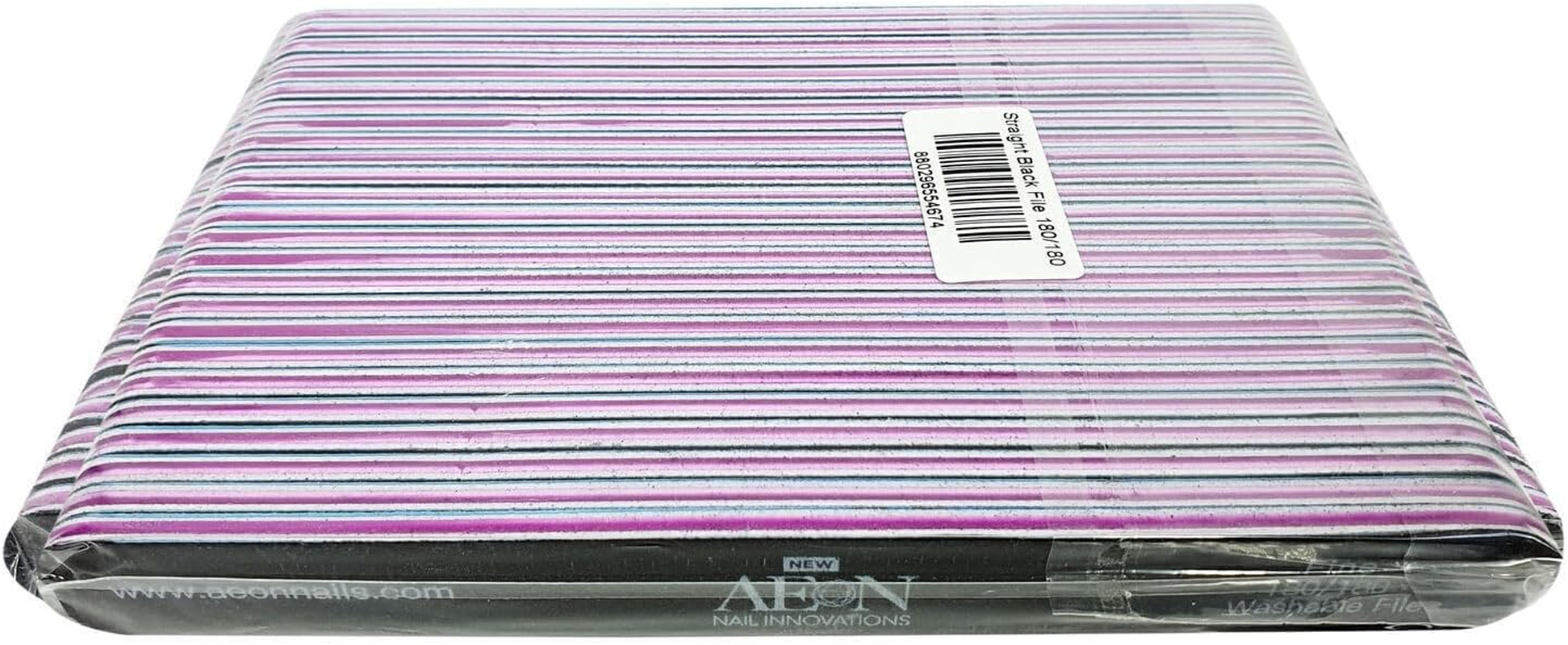 Aeon - Nail Files Black Straight Fine 180/180 25 Pcs