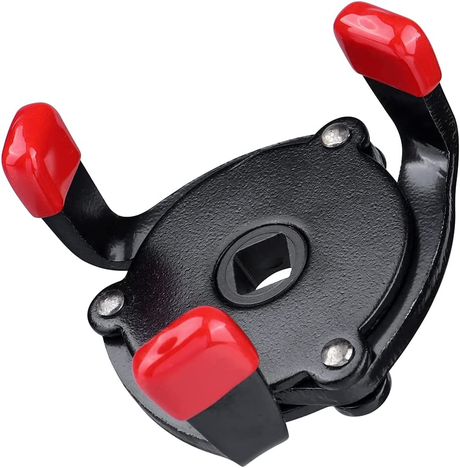 Yakamoz Adjustable 3 Jaw Oil Filter Wrench,Single Way Universal Adjustable Oil Filter Wrench with Anti-Slip Foot Grip from 2.4 Inch to 3.7 Inch for Removing Motorcycles Cars Trucks image number 5