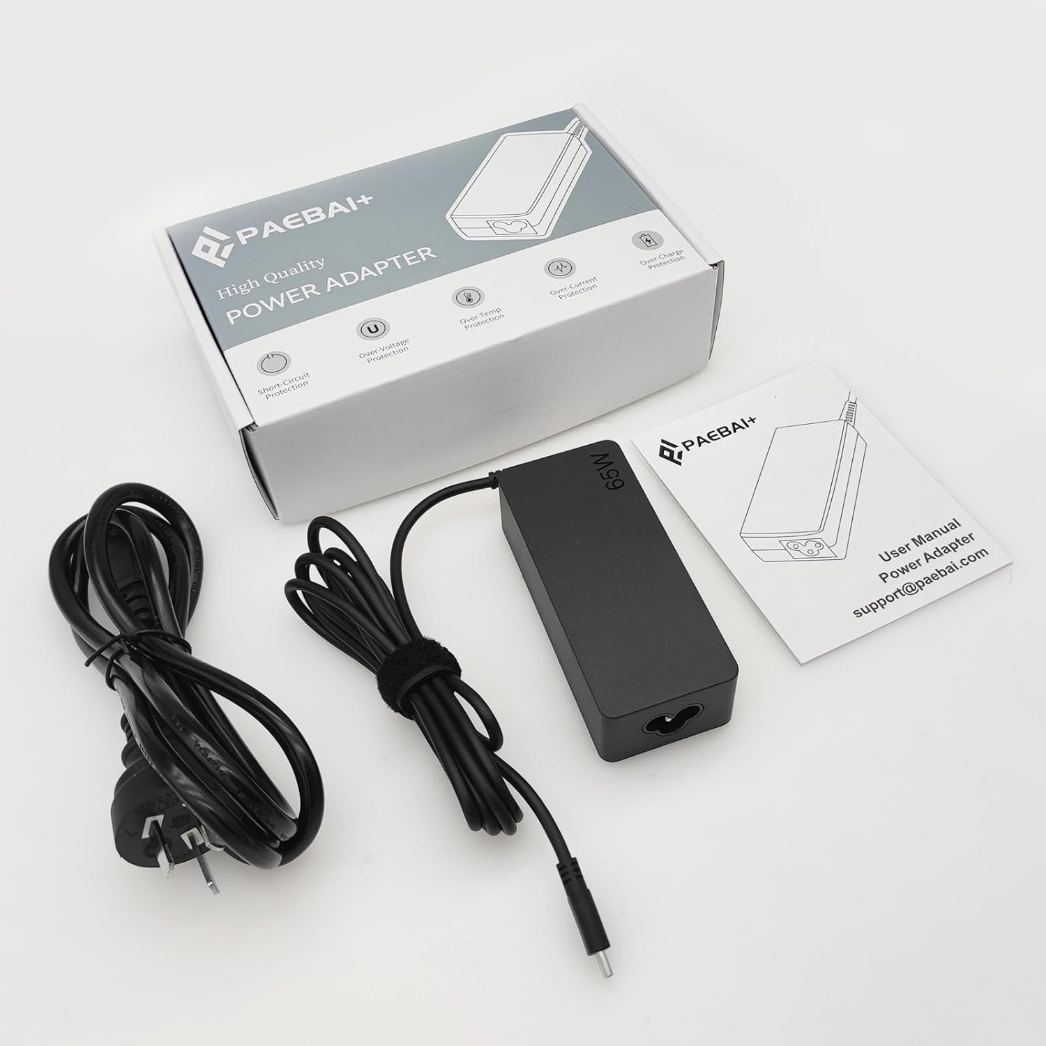 65W 45W USB C Laptop Charger for Chromebook Lenovothinkpad T480 T490 Yoga, Dell Latitude, HP Elitebook X360 ASUS Zenbook Type C 20V 3.25A USB-C AC Adapter Power Supply Cord image number 1