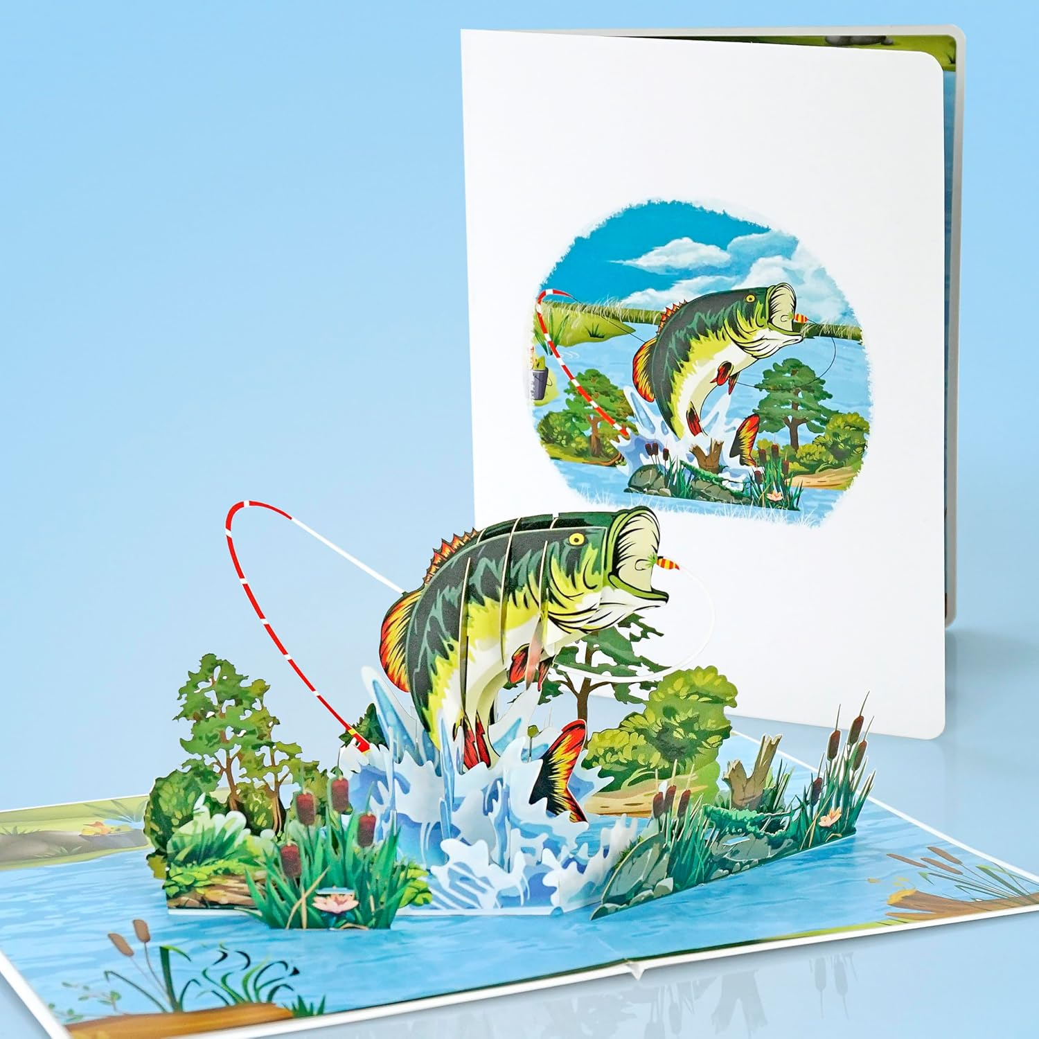 CUTPOPUP Fishing Birthday Card Pop Up, Fathers Day, 3D Popup Greeting Card, Birthday Card for Men, Husband, Dad, Granpa, Stepfather, Son (Fishing) SD197AU1520 - Camping image number 4
