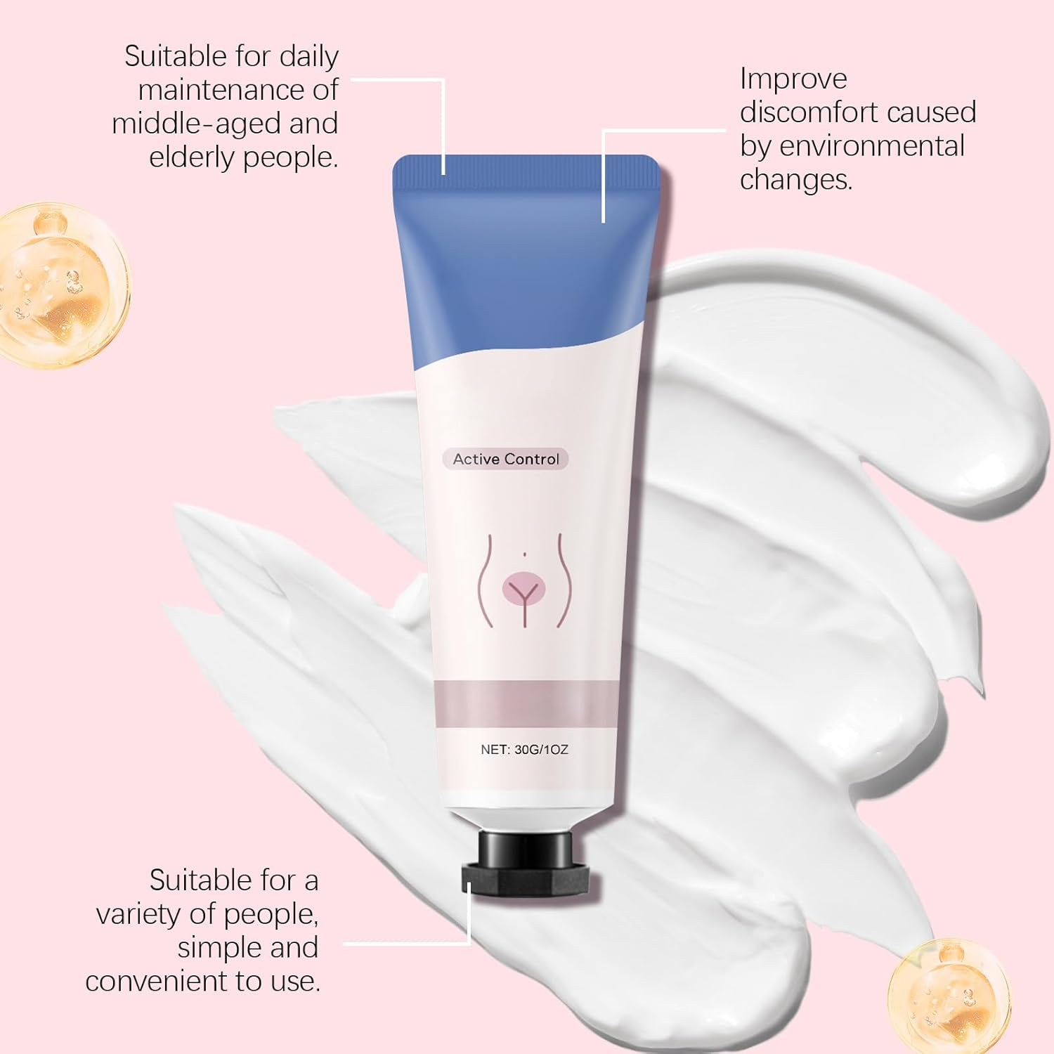 Vivadex Cream for Incontinence,Body Creams for Women,Incontinence Active Control Decreases Leaks,Non-Greasy Deep Hydrating Moisturizer, Night/Post-Shower/Daily Use, 30G (1Pcs) image number 5