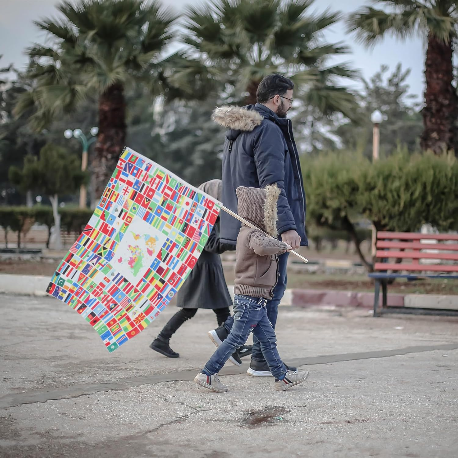 Alipis Flag Hanging National Banner Flag Banner Decoration National Flag Banner Decorative World Flag Banners Backdrop World Flag Banner Wall Decor Large World Flag Banner image number 1