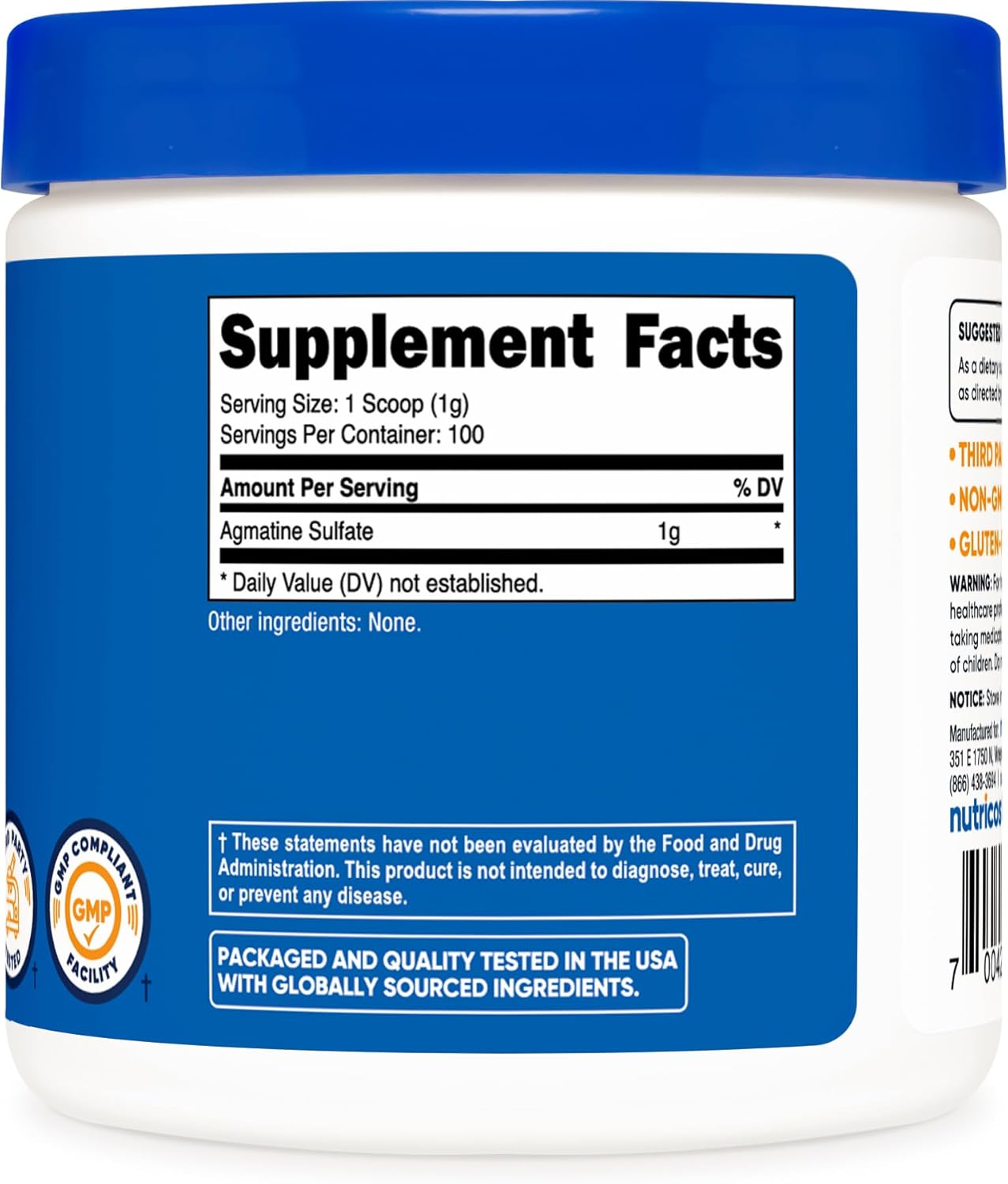 Nutricost Pure Agmatine Sulfate Powder - image number 4