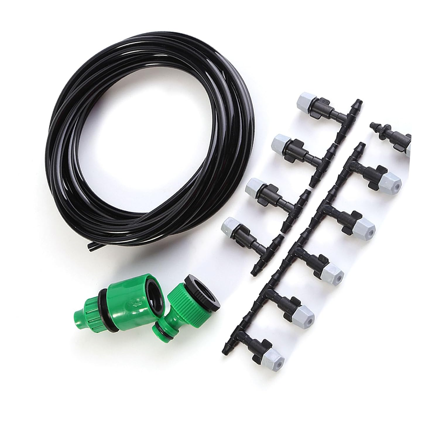 Domary Water Misting System Hose Sprinkler Nozzle Set Greenhouse Patio Irrigation Kit (15M) image number 5