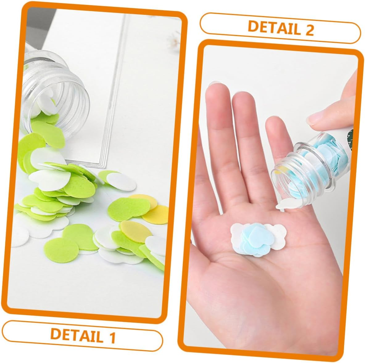 Toddmomy Travel Foaming Hand Wash Soap Sheets Portable Soap Pieces for Hiking Camping Traveling image number 3