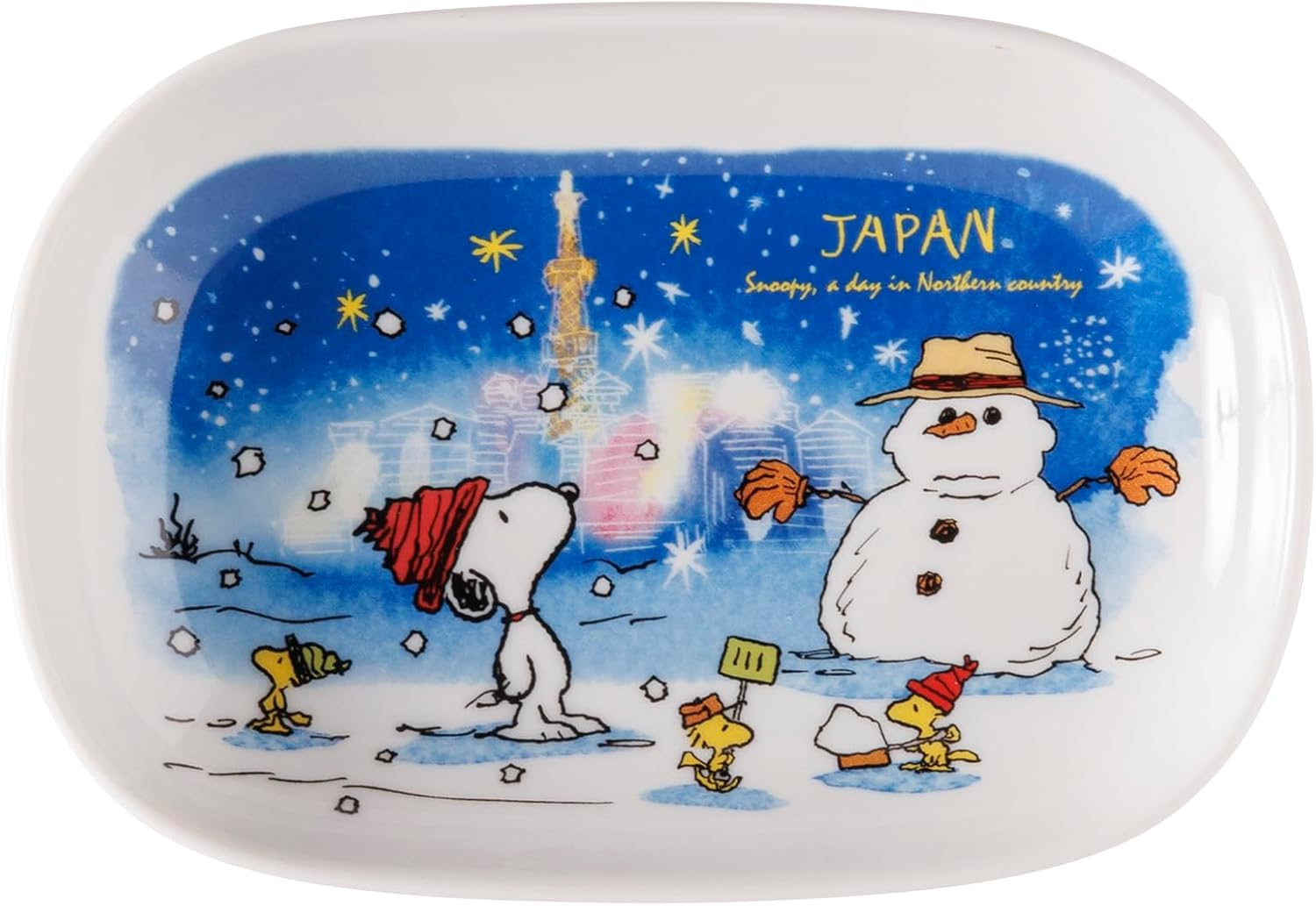 Peanuts 885488 Japanese Dinner Plate, Platter, Oval Plate, Width 7.5 X Depth 5.1 Inches (19 X 13 Cm), Microwave, Dishwasher Safe, Made in Japan image number 3