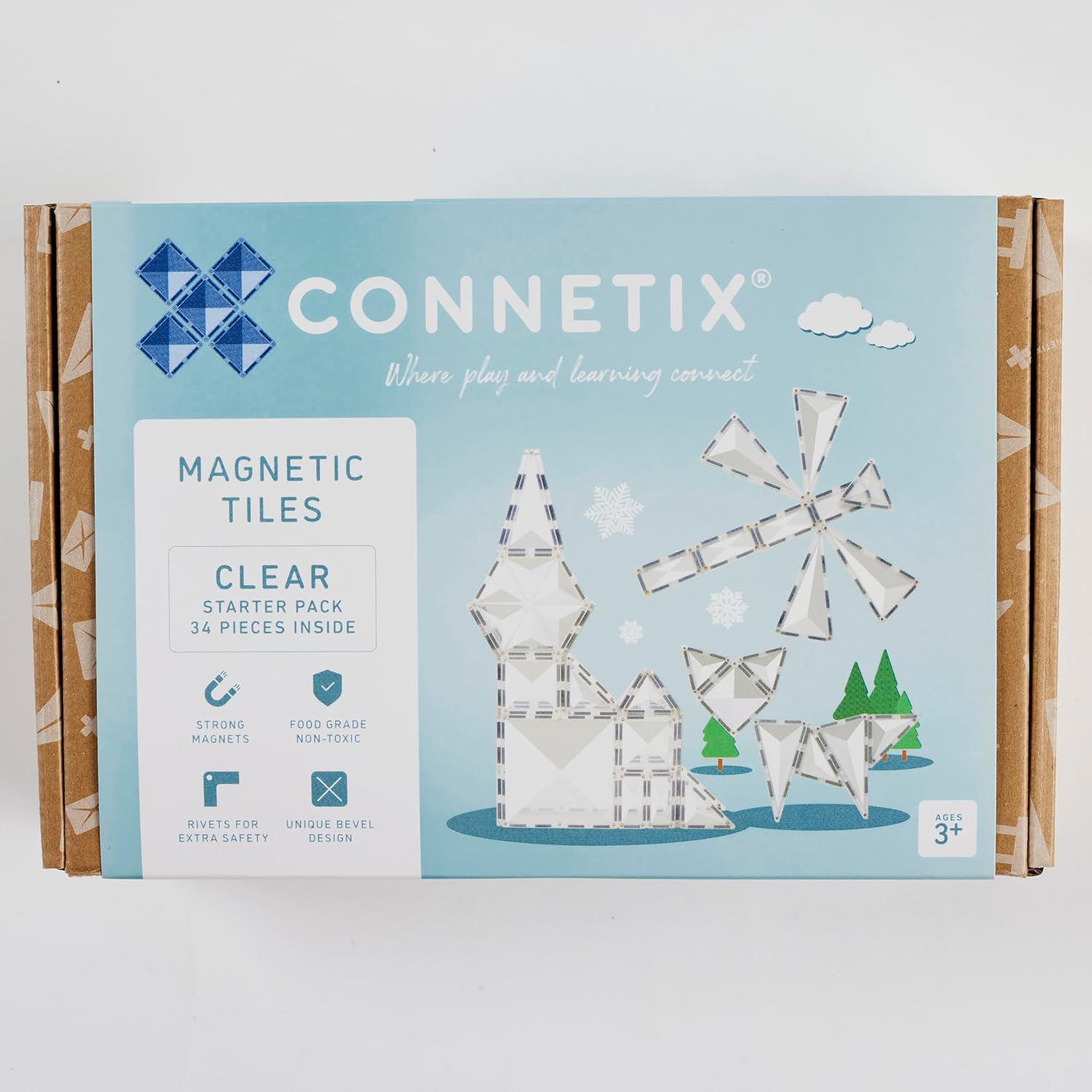 CONNETIX Clear Starter Pack, 34 Pieces image number 2