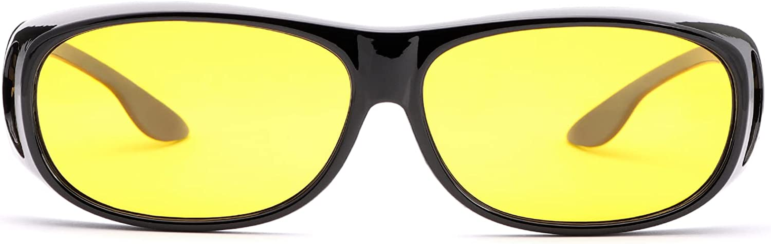 Night Vision Glasses for Men Women Polarized Driving Sunglasses Shield Wraparound Fit over  Eyewear anti Glare