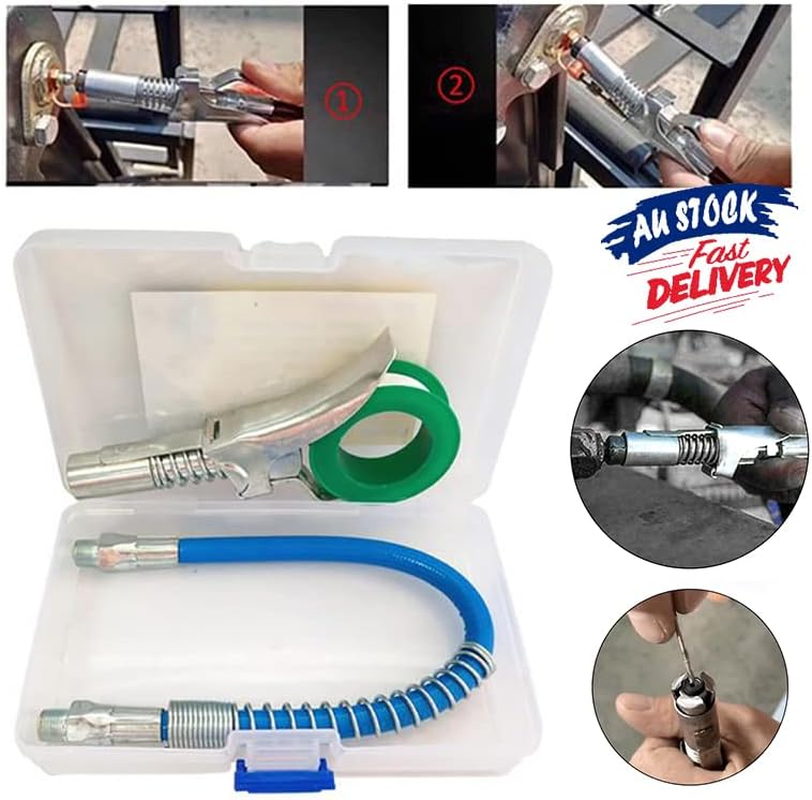 1/8" NPT Grease Gun Coupler Quick Release Lock on Coupling Car Workshop Farm image number 1