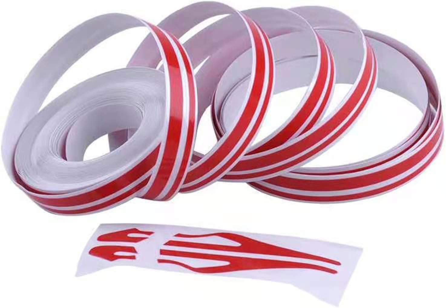 KEQKEV Red Pinstripe Tape Car Body Side Stripe Decal Waistline Sticker Auto Pinstripe Tape for Cars image number 1