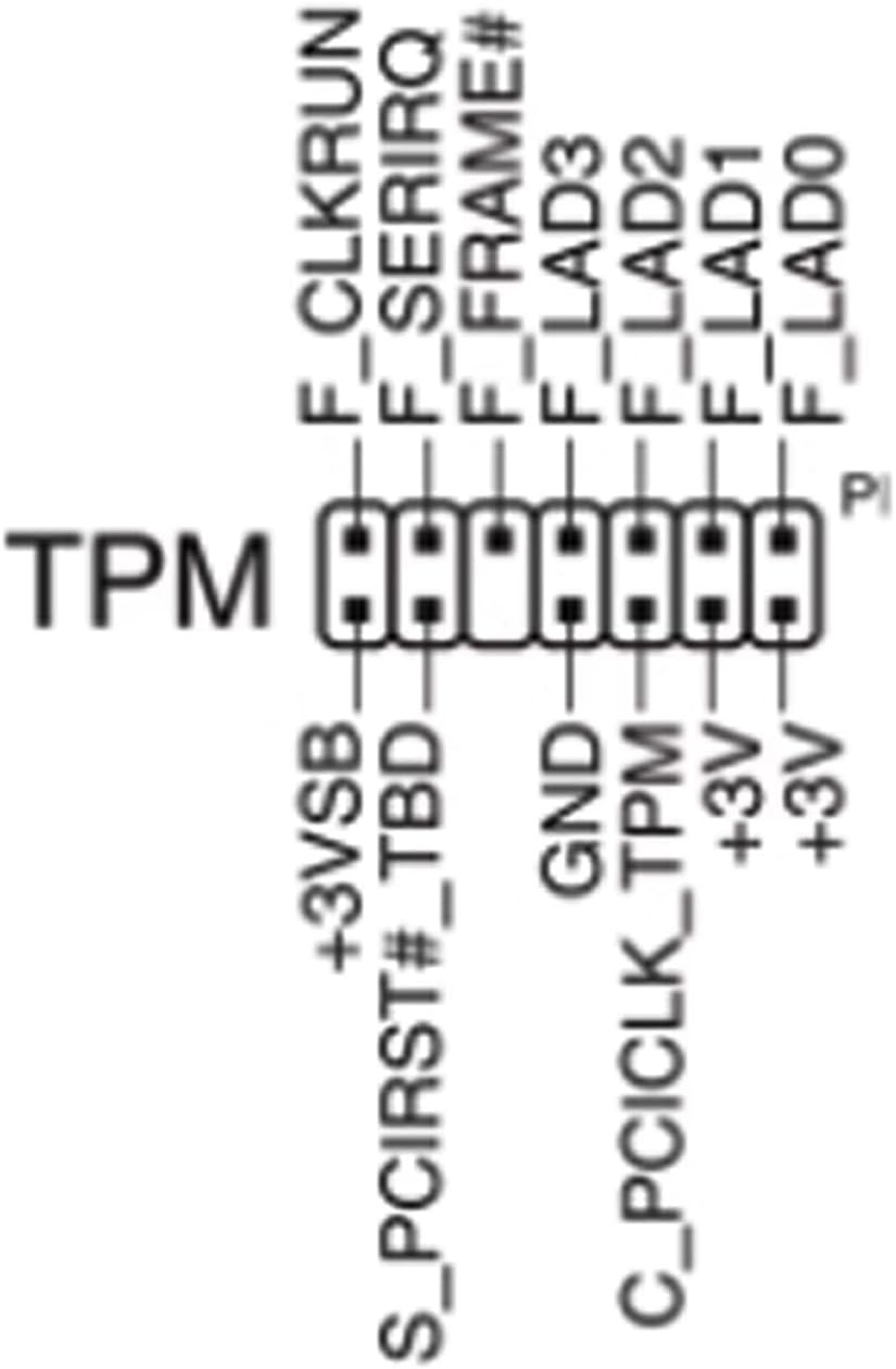 TPM2.0 Module LPC 14Pin Module, Secure Storage TPM Encryption Security Module Remote Card for ASUS Motherboards for Windows 10 11 image number 3