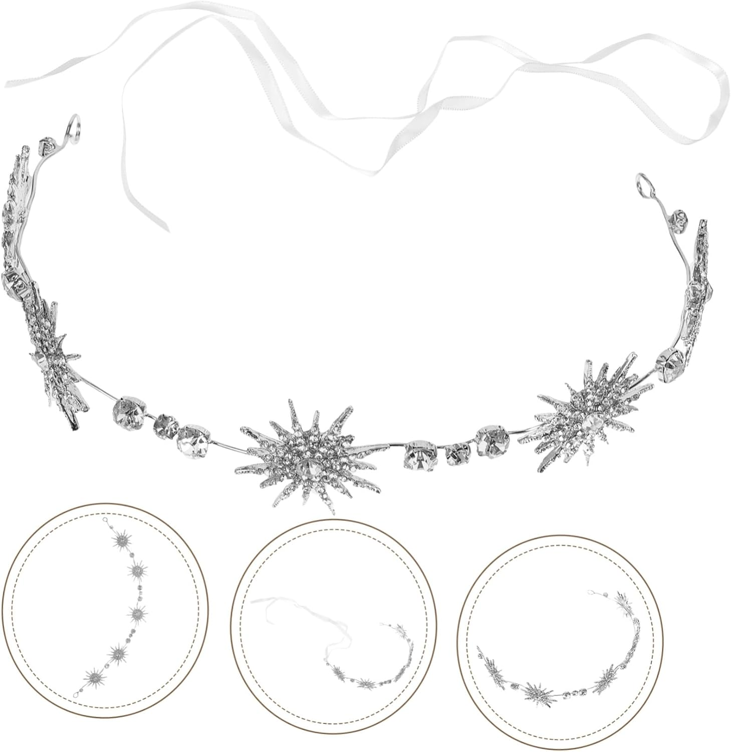 LALAFINA Wedding Waist Chain Jewelry Star Chain Belt Bridal Sash for Wedding Dress Accessory Party Occasion image number 2