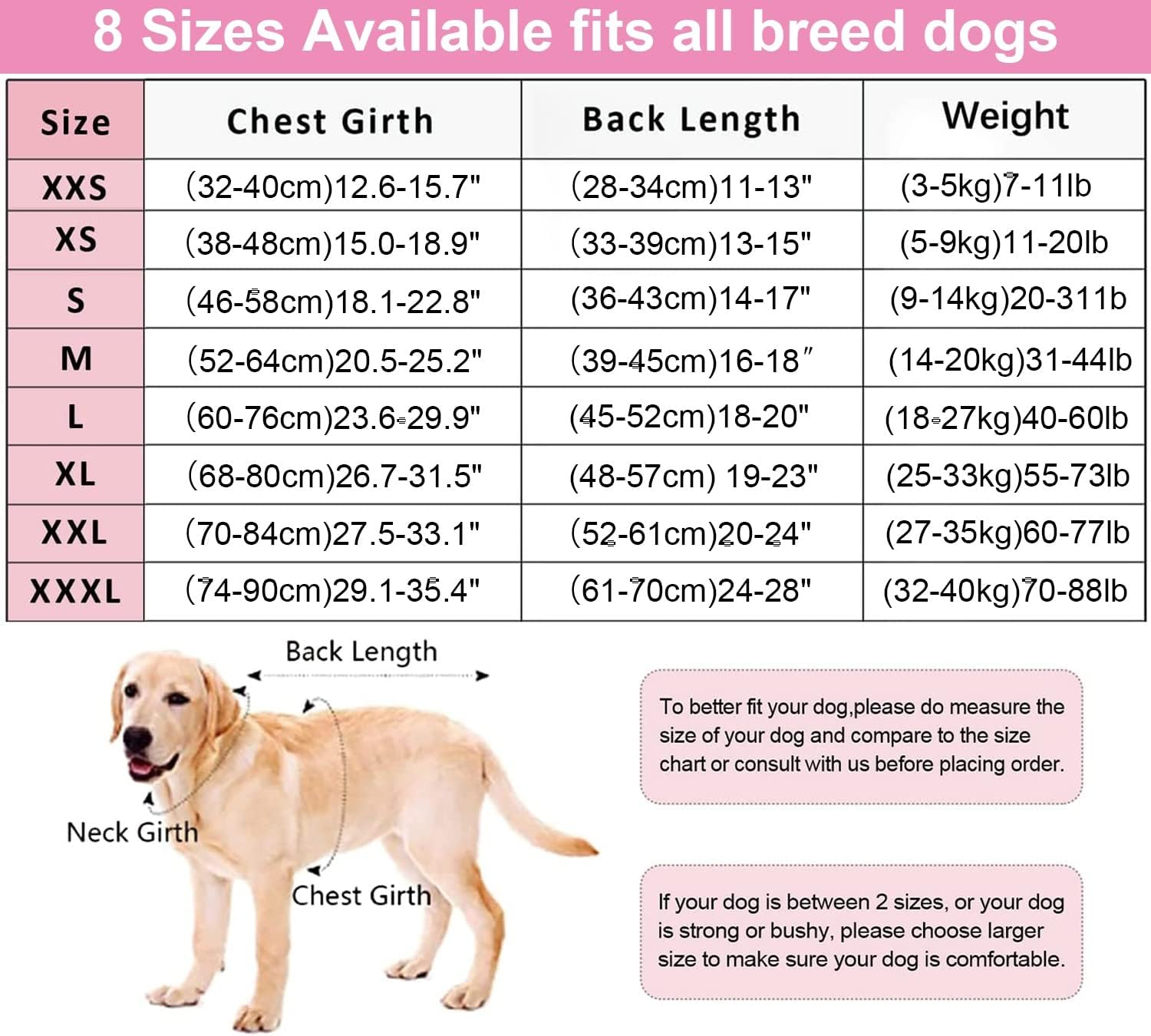 KIKNIN Recovery Suit for Dogs after Surgery, Post Spay, Neuter, Body Suit for Male and Female Dogs, Abdominal Wound Puppy Surgical Clothes, Prevent Licking Dog Onesies Post-Operative Vest (Pink, M) image number 1