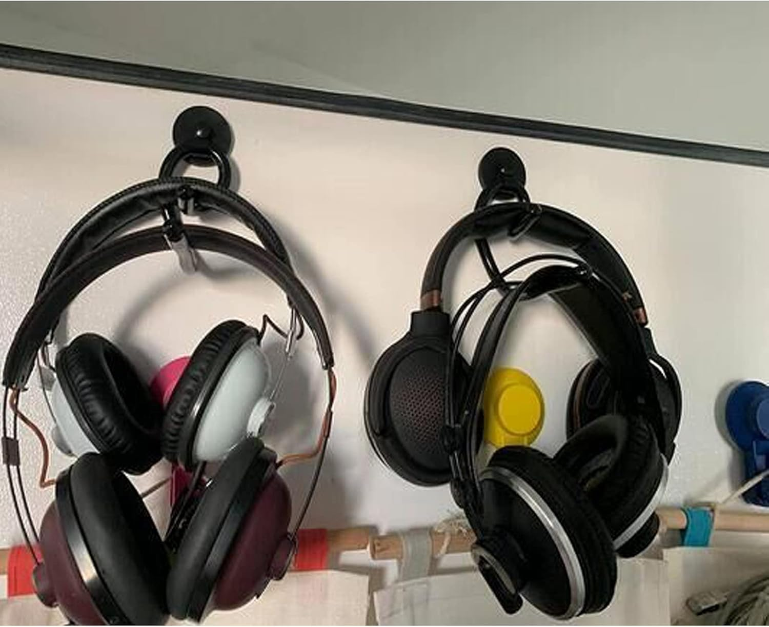 Magnetic Headphone Hanger Stand Mount PC Gaming Headset Headphone Hook, Adjustable Headset Holder - Two Installation Methods - for Computer/Gaming Headsets, Headphone - No Headset image number 2