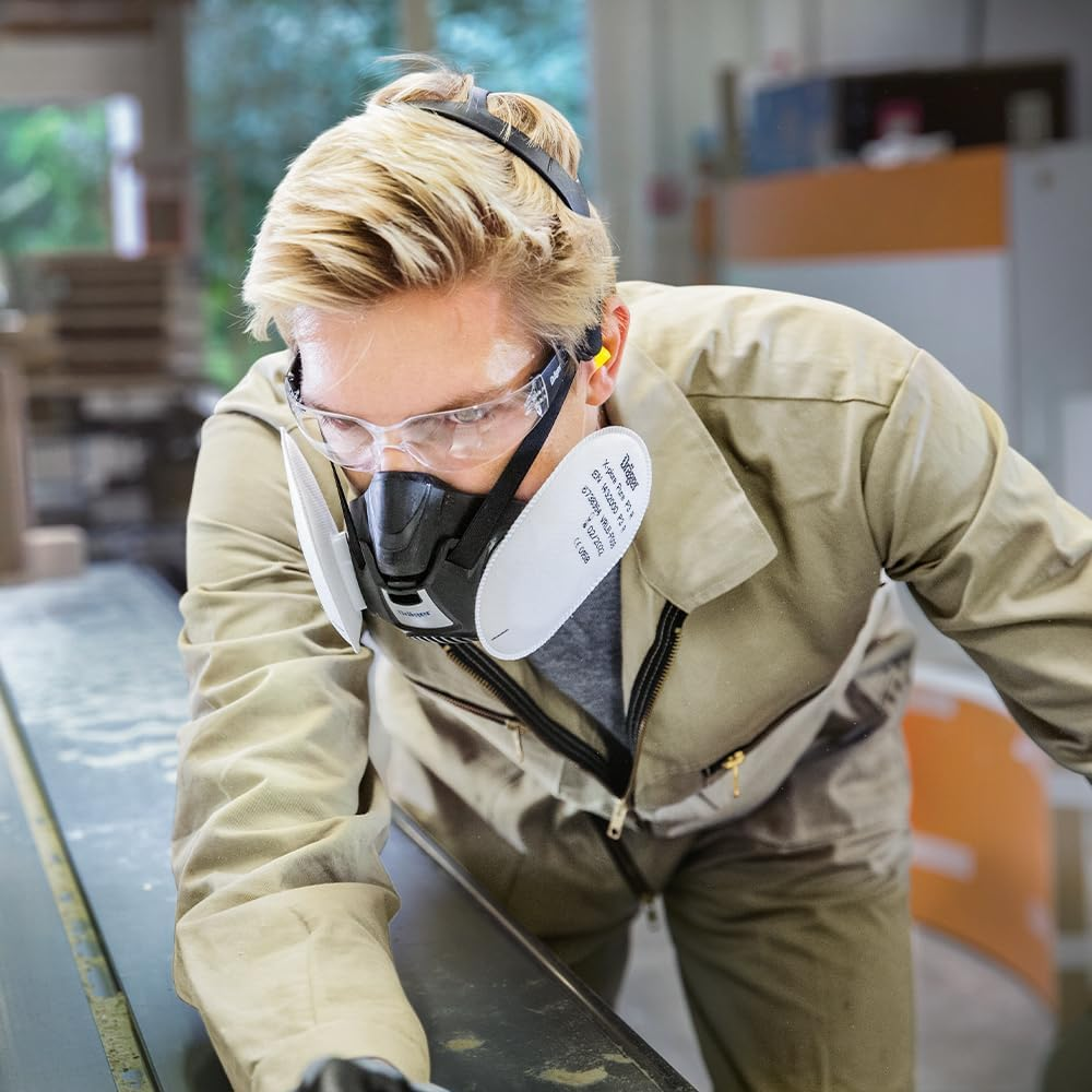 Dr&auml;ger X-Plore&reg; 3500 Half Mask Respirator Set with 2 Reusable Pure P3 Filter Cartridges for Construction Work and DIY, AS/NZS Certified, Size M image number 6