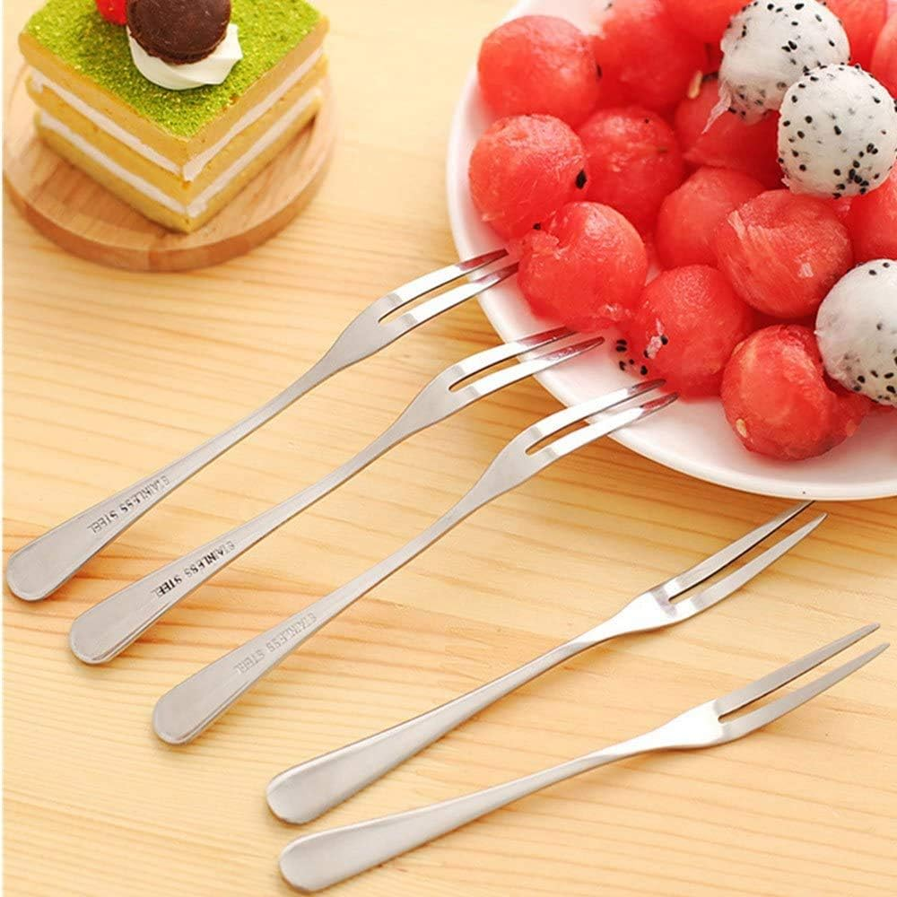 LY-ONE 10 Pcs Cocktail Forks for Appetizers, Fruit, Dessert, Cake and Tasting image number 6
