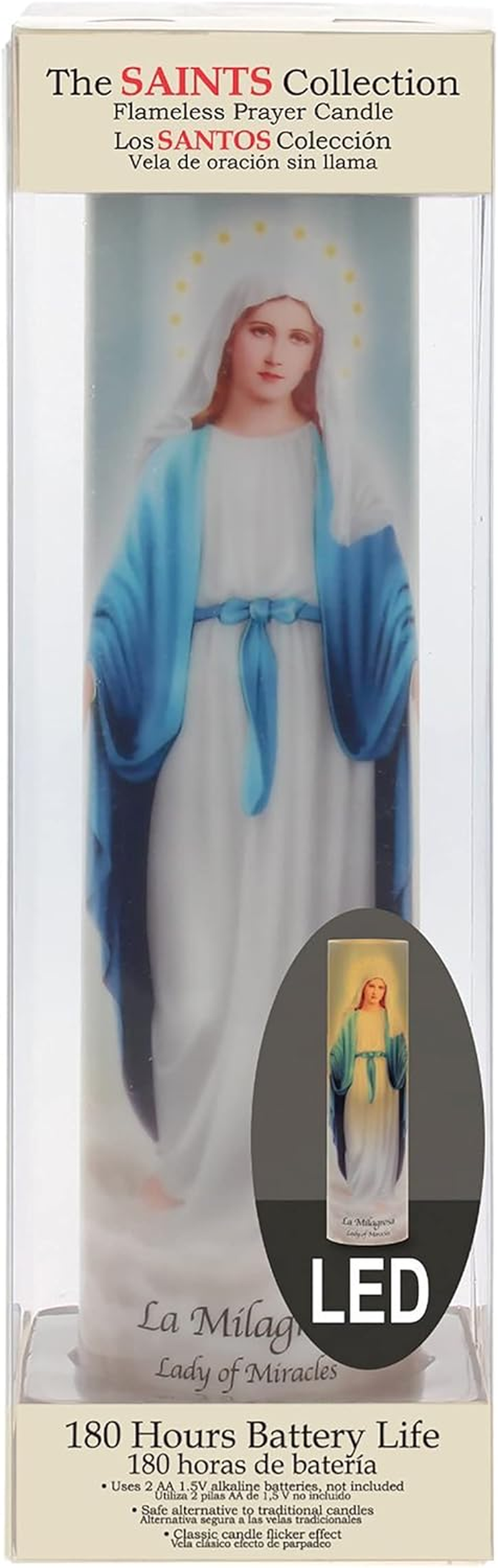Stonebriar Lady of Miracles Flameless LED Devotional - Holy Spirit image number 6