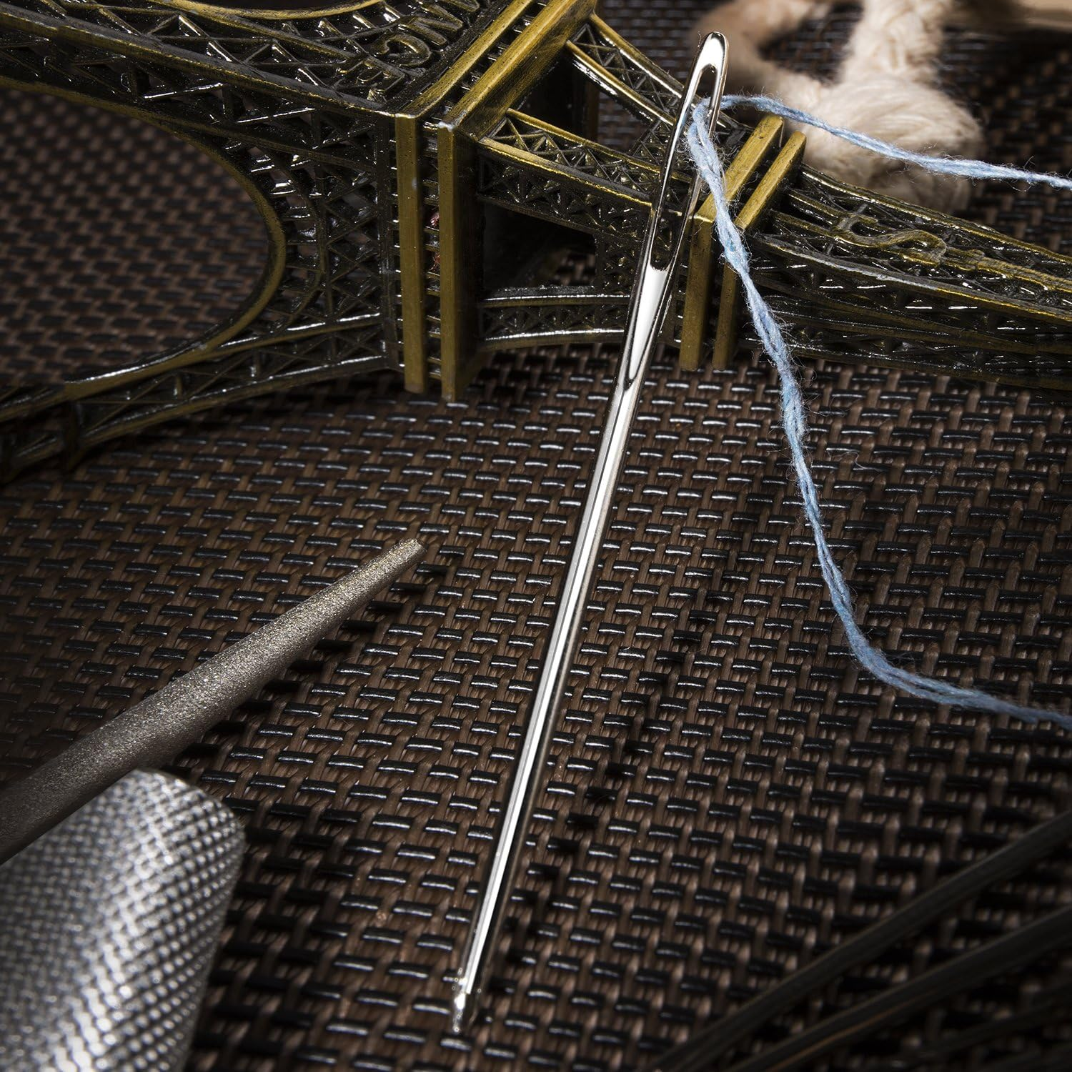 Betybedy Large-Eye Blunt Needles Stainless Steel Yarn Knitting Needles 9 Pieces Sewing Needles Perfect for Finishing off Crochet Projects (Silver) image number 2