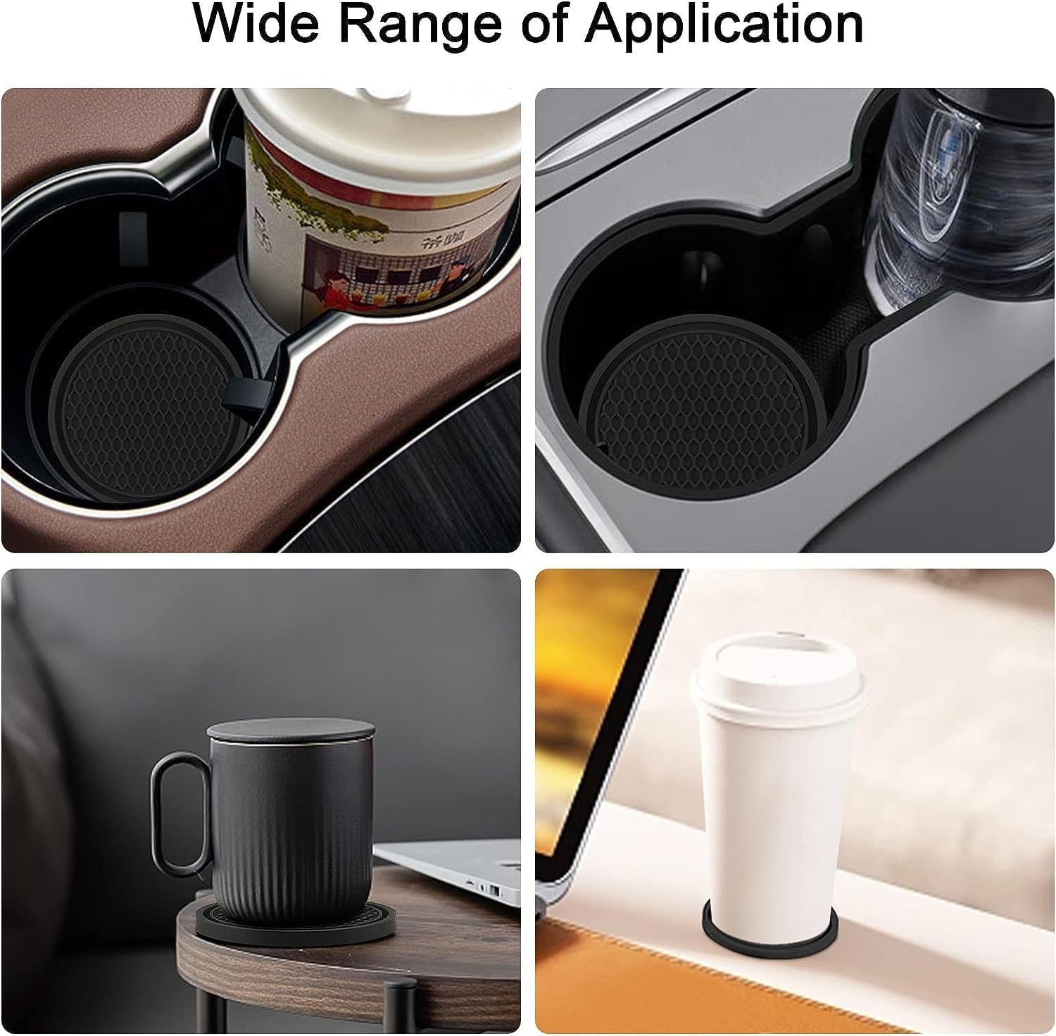 4-Pack Car Cup Holder Coasters, Car Accessories Interior image number 4