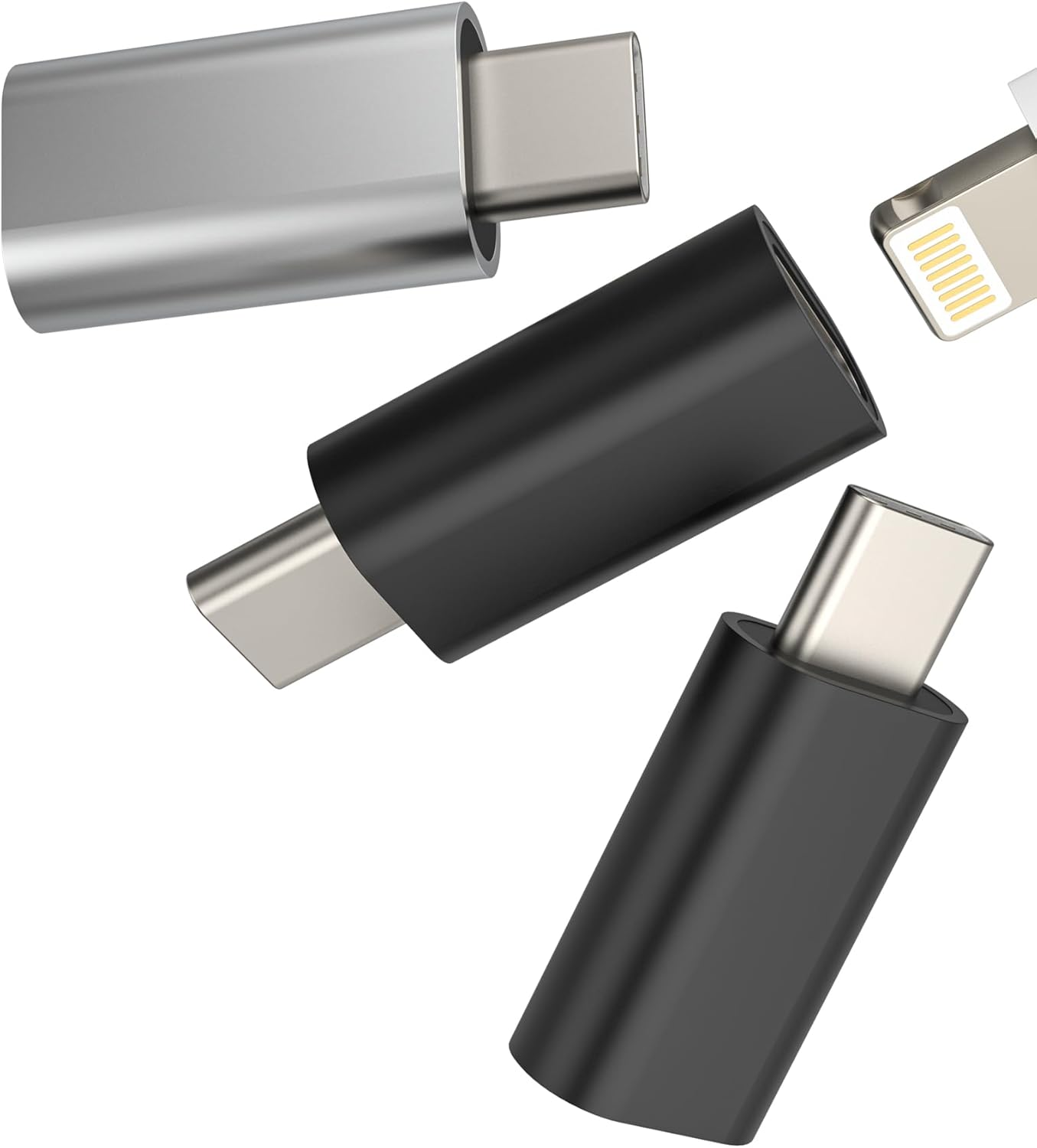 USB C Female to Lightning Male Charging Adapter(3 Pack)For Iphone14 13 12 Pro Max for Apple MFI Certified for Ipad Lighting Connector Type C Power Cable Charger Adaptor Converter Android Data Transfer