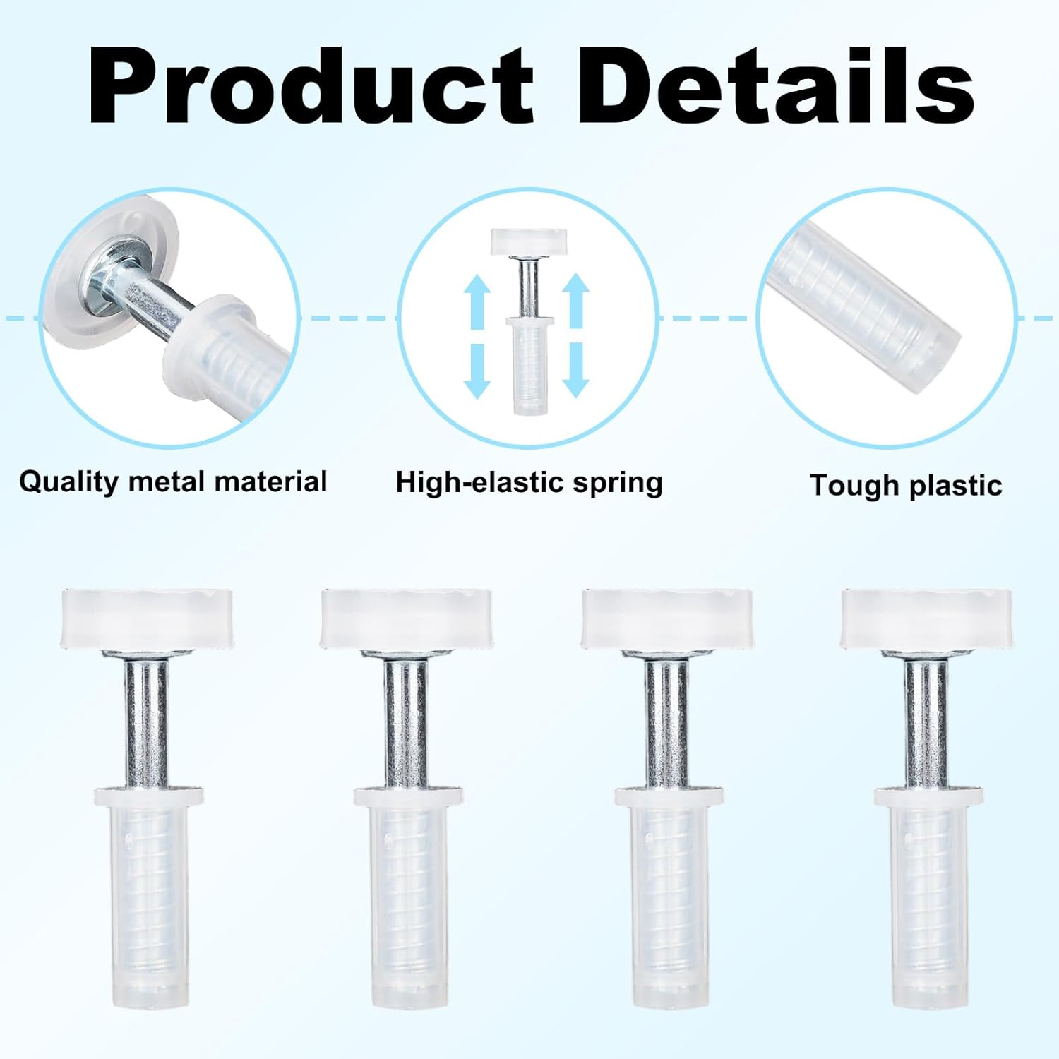 BOXOB 4Pcs Bi-Fold Door Top Roller Guide Wheel and Top Pivot, 7/8" Spring Loaded Bifold Door Hardware Kit for Folding Accordion Shower Sliding Barn Closet Doors Repair image number 6