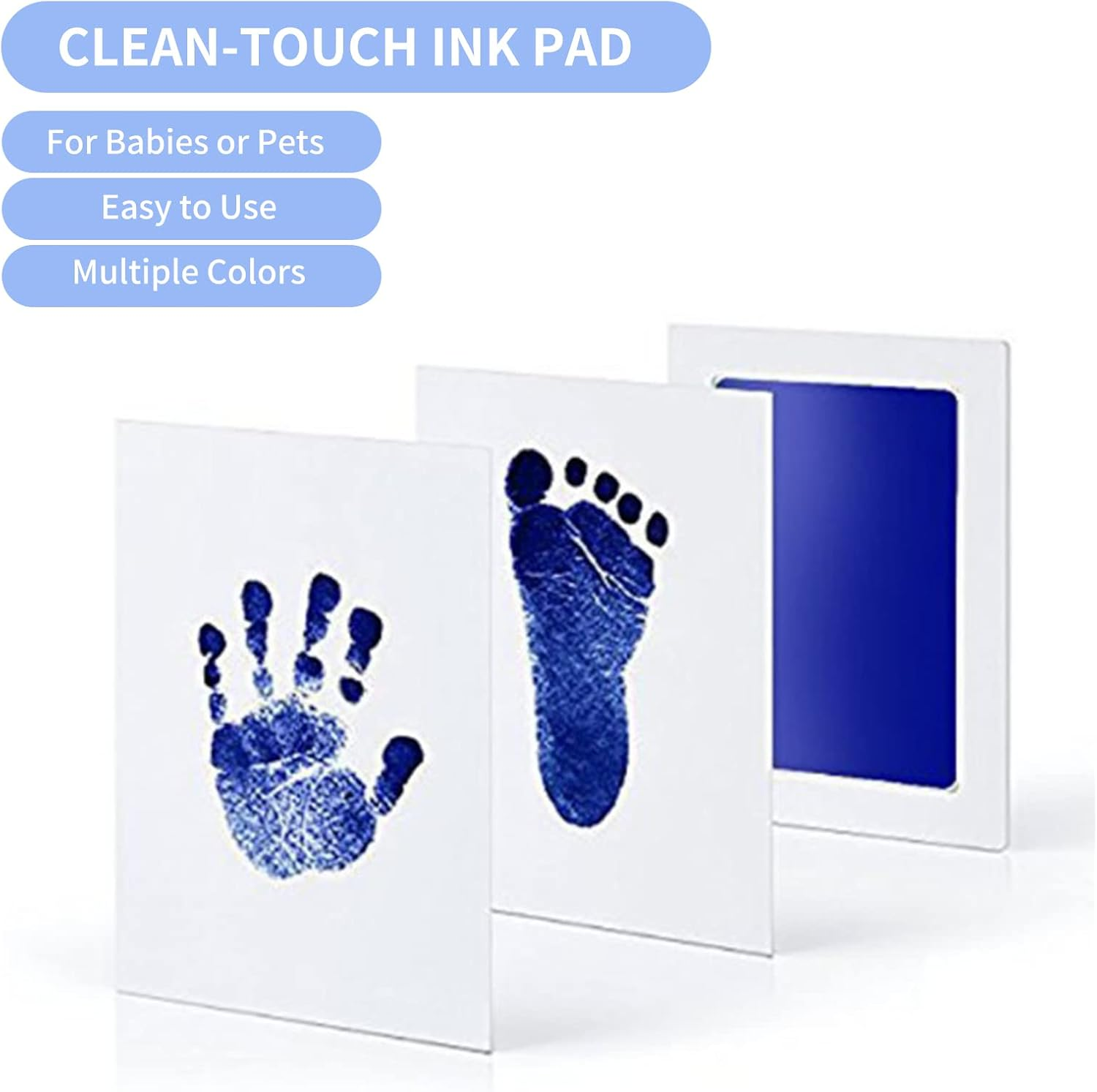 Baby INKL Footpri Handpri Kit Clean Ink Pads for 0-6 Months Old Infa Newborn Keepsake Pet Paw Pri Kit, Dark Green A image number 5