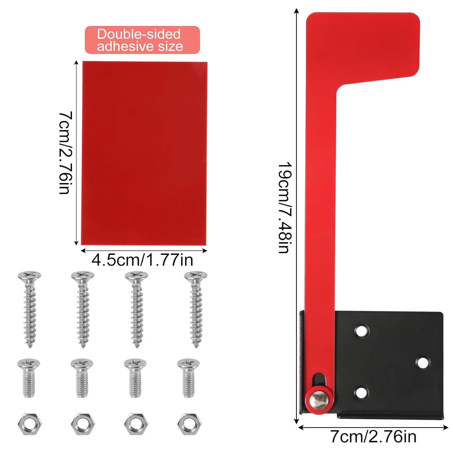 NQEUEPN Mailbox Flag, Professional Replacement Flag for Mailbox Mental Red Mailbox Flag Replacement Kit No Tools Required Mailbox Flag for Wall & Post Mount image number 1
