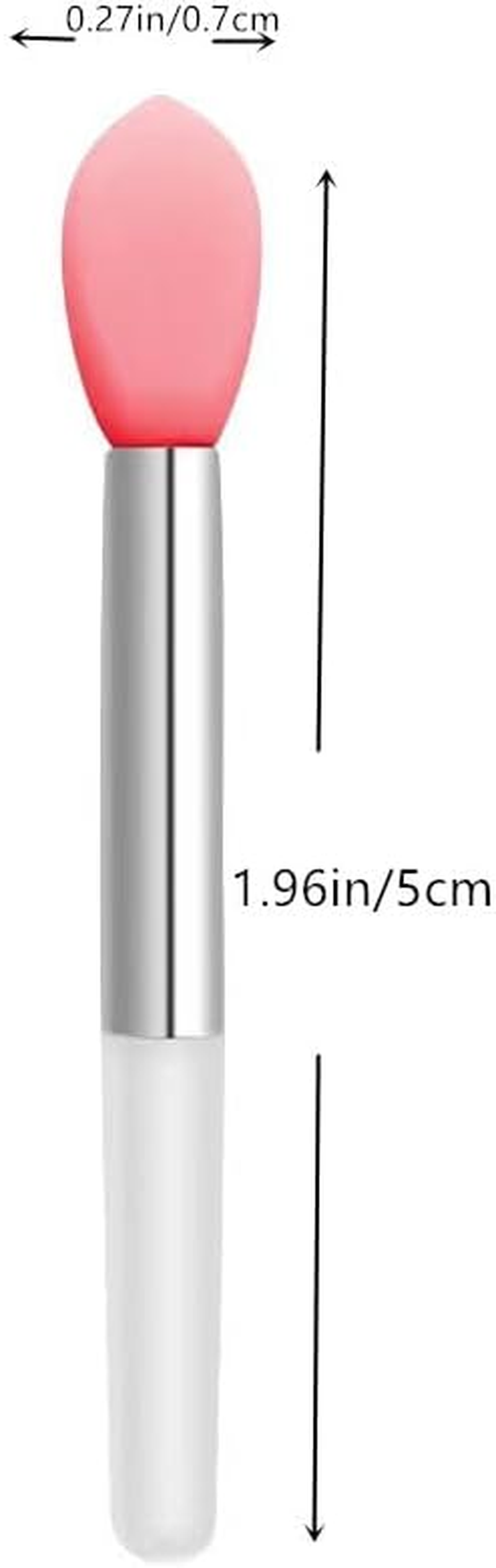 Silicone Lip Brush Makeup Eyebrow Lipstick Brushes Applicator Cosmetic Brush Set Silicone Brushes Wands Fit Balm Mask Oil Pink (10PCS) image number 1