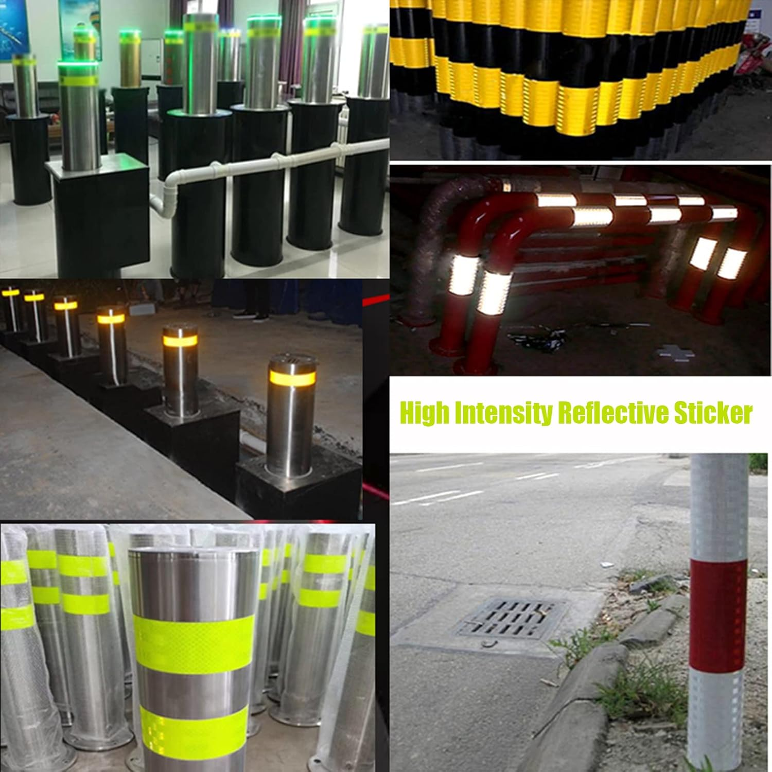 Reflective Tape Hazard Self Adhesive High Visibility Reflective Stickers for Reminder(Oranje) image number 2