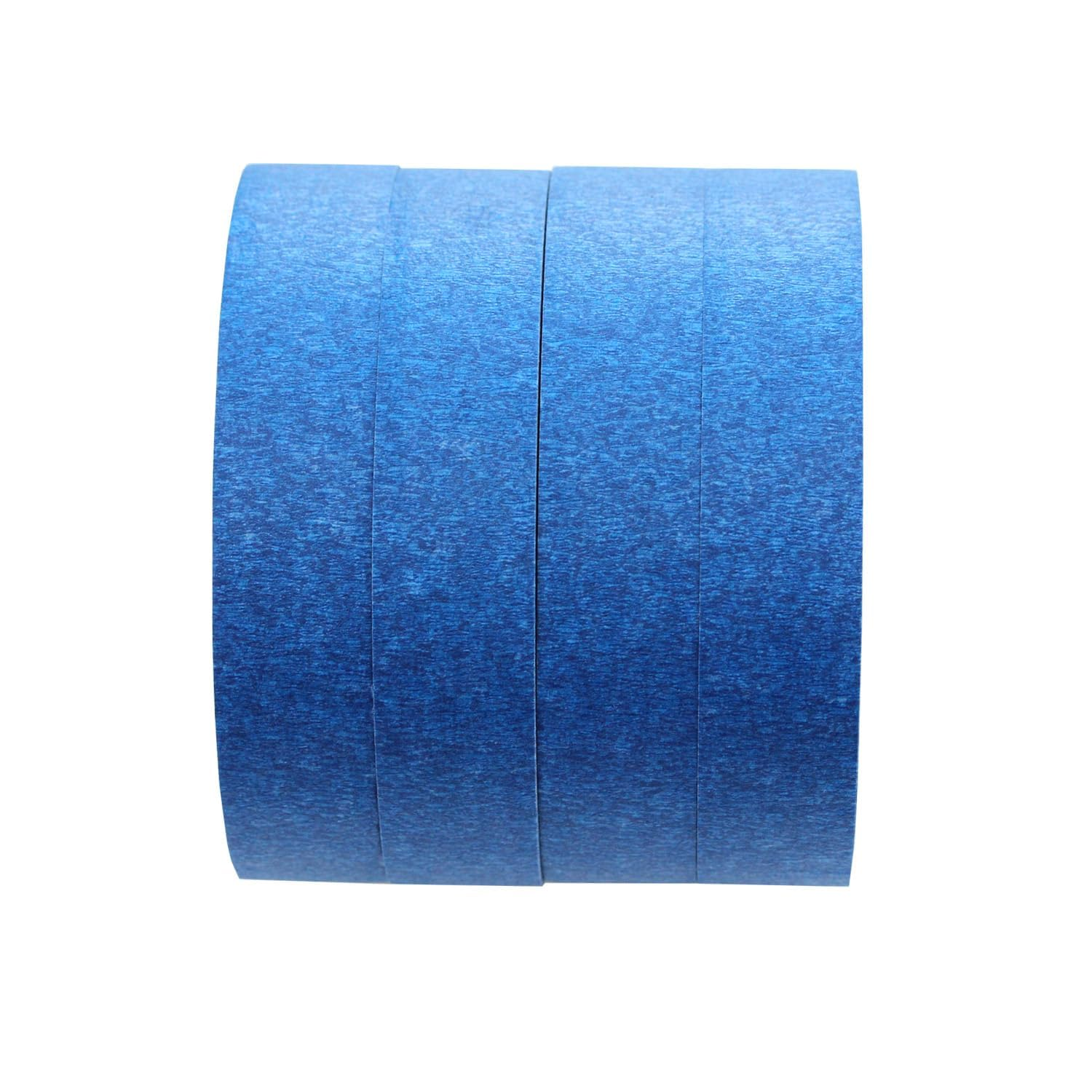 4 Rolls Blue Painters Tape, Betterjonny 25Mm X 50 M（Each） Writable Masking Tape Easy-Tear Painter'S Sticky Tape for Painting, Decoration, Arts & Crafts, Packing, Home, School image number 3