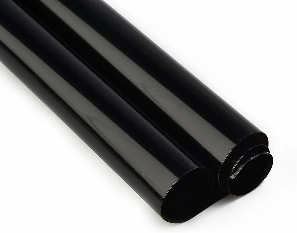 Self-Adhesive Car Headlight Tint Film, PVC, 180Cm X 40Cm, Dark Black, Light Black, Matt Black (Light Black)