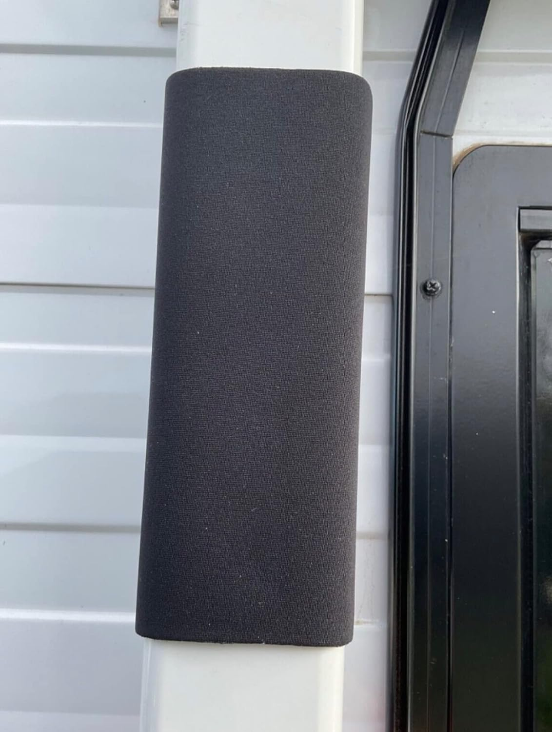 NEOPRENE AWNING STRAPS - SET of 2 (PLAIN BLACK DESIGN) image number 1