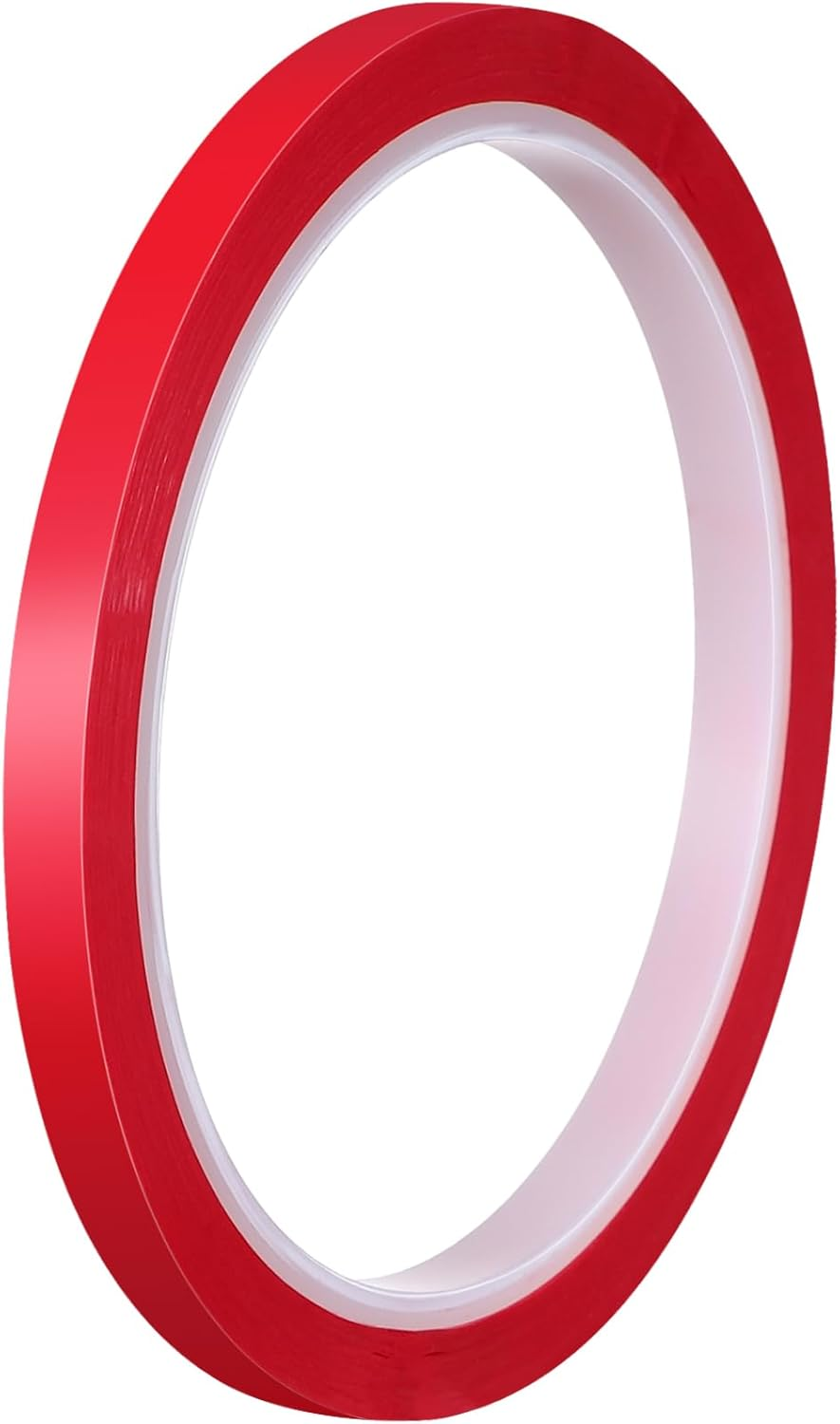 Red 6Mm X 33M Polyester Car Decorative Strip Adhesive Tape for Automotive Masking and Crafting, Sturdy Pinstriping Tape Suitable for Cars, Motorcycles, and Boats