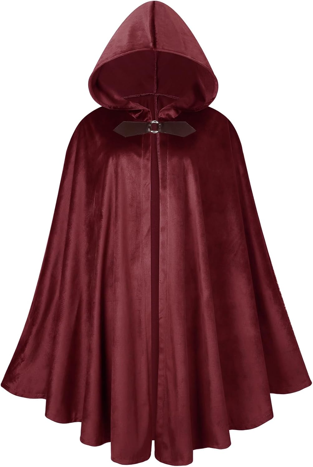 GRAJTCIN Renaissance Hooded Cape Velvet Cloak Victorian Capelet Medieval Hobbit Halloween Costume image number 6