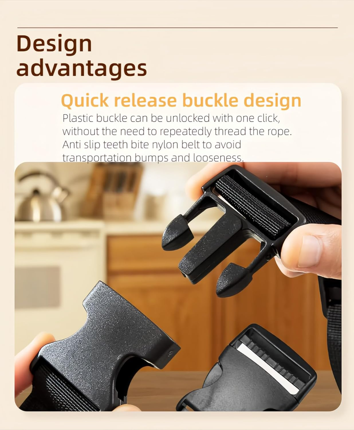 13FT Heavy Duty Tie down Straps with Quick Release Buckles, 396Cm Nylon Webbing for Motorcycle Cargo Truck Furniture, Adjustable Lashing Straps for Outdoor Camping, Moving, Mattress, Luggage, Storage image number 3